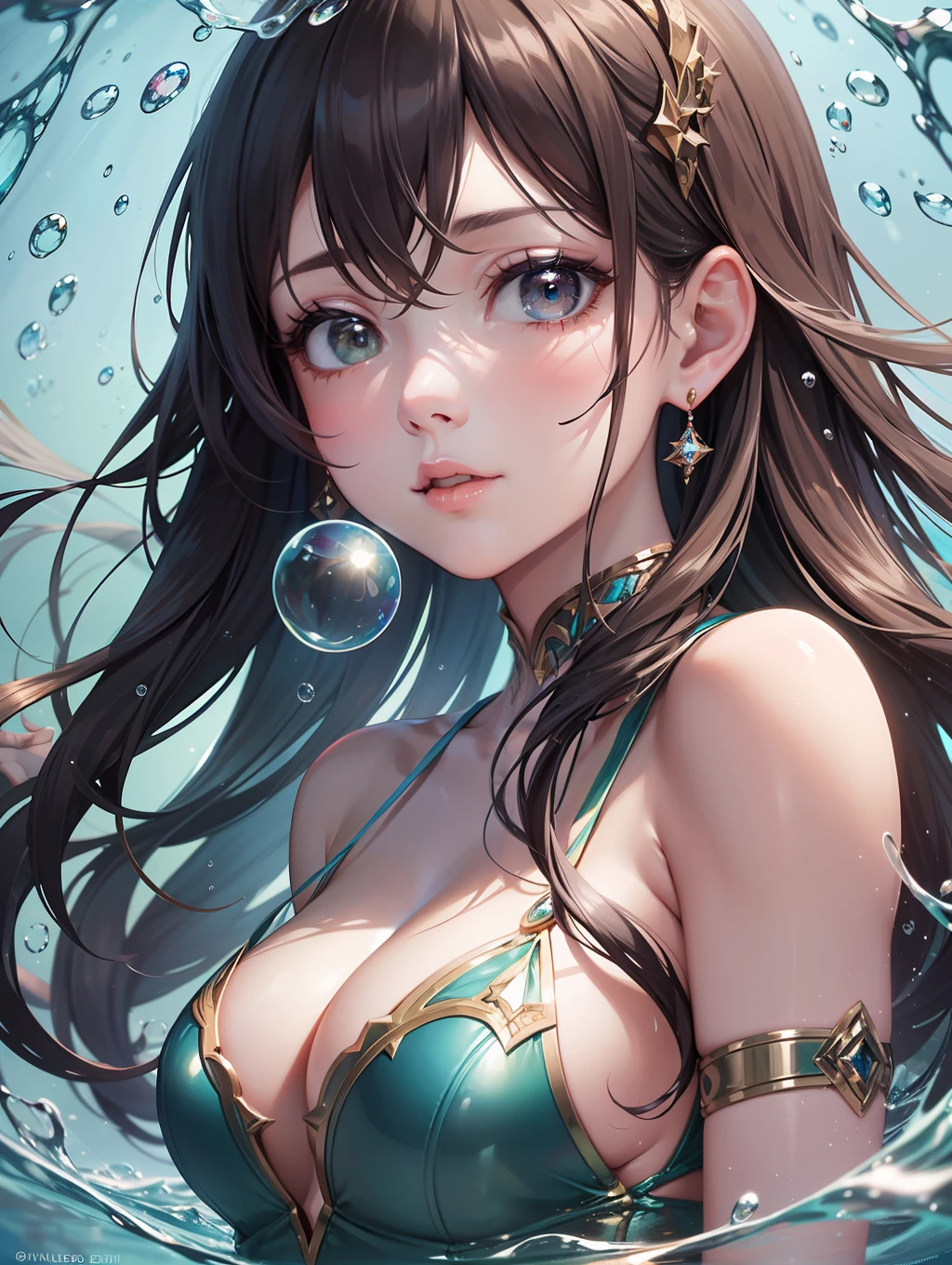 Unleash your creativity and dive into a world of vibrant imagination as you create a stunning portrait of a beautiful girl surrounded by colorful bubble art. Infuse the image with high-quality details, capturing the iridescent glow and delicate reflections of the bubbles, while showcasing the girl's captivating features and her sense of wonder and joy."