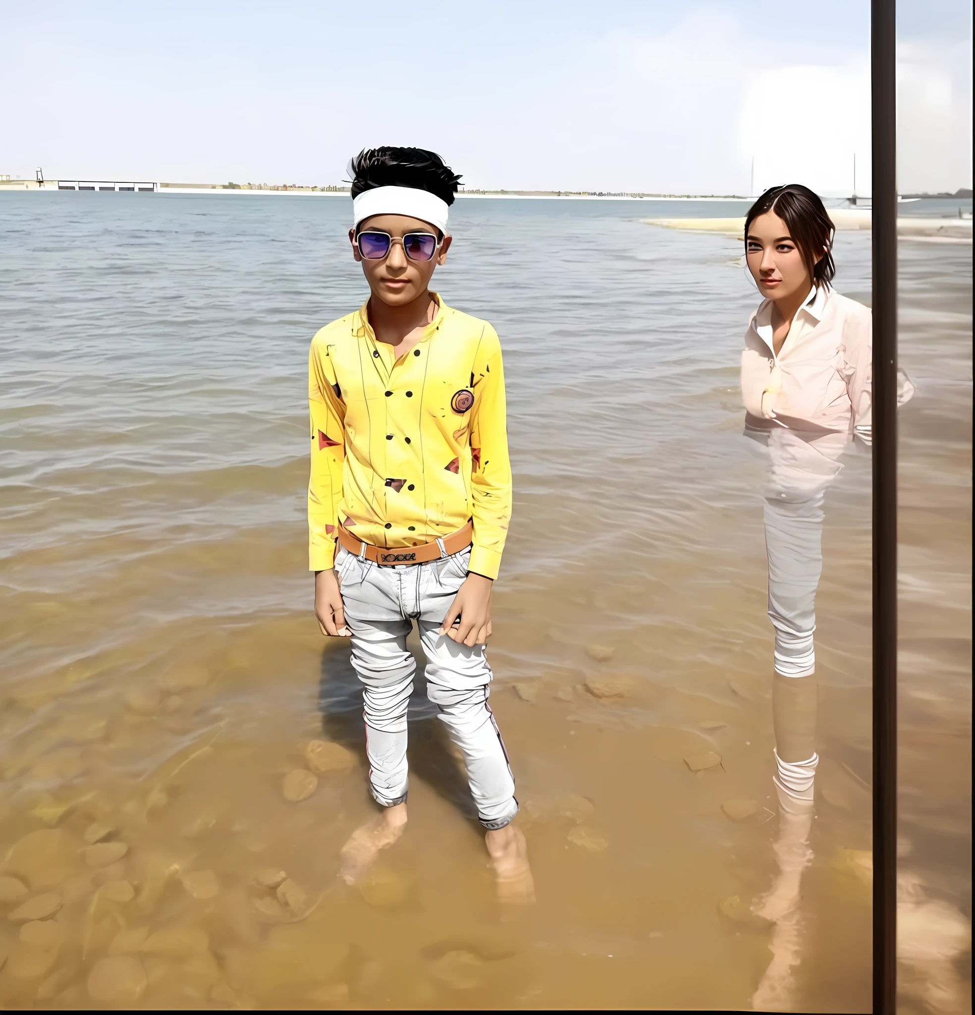 ((Best quality, 8k, Masterpiece :1.3)), Sharp focus :1.2, A pretty woman with perfect figure :1.4, Slender abs :1.2, ((Dark brown hair, Big breasts :1.2)), (White button up long shirt :1.1), City street:1.2, Highly detailed face and skin texture, Detailed eyes, Double eyelid