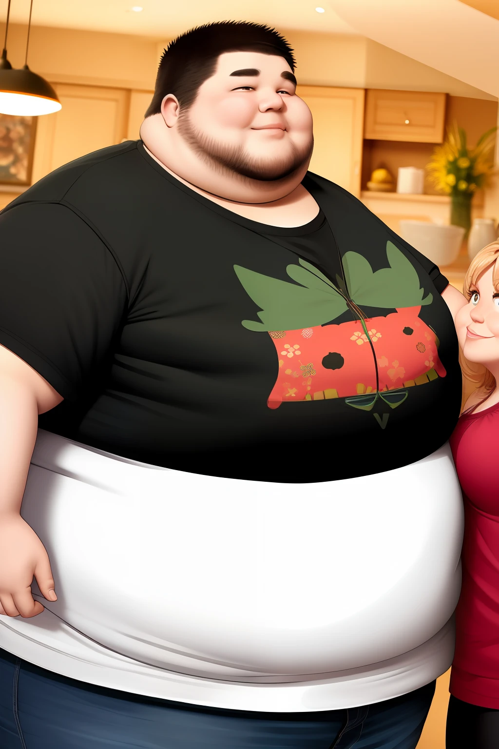 Fat man and fat woman