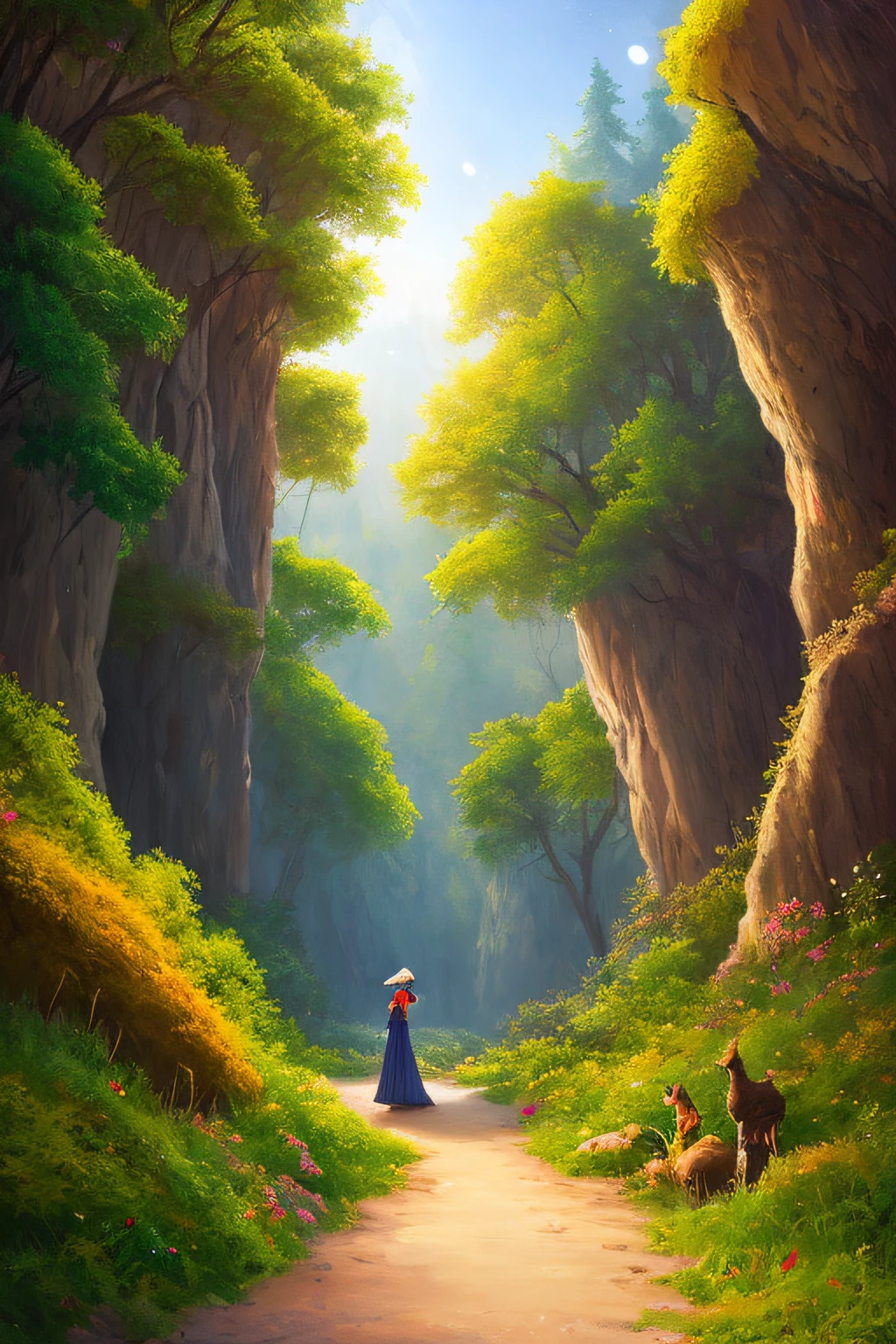 tmasterpiece,very best quality,hightquality,An enchanting and dreamy scene of a fantasy forest,towering trees,At least three more mushrooms and hidden fairy canyon,Creates a mysterious and captivating feeling,digital illustrations,intrikate,Uptrend,pastel colour,oil painted,award winning photography,bokeh,depth of fields,HDR,blooms,color difference,真实感,abundantly detailed,Artstation trends,intrikate,High Details,dramatics,Midjourney Art