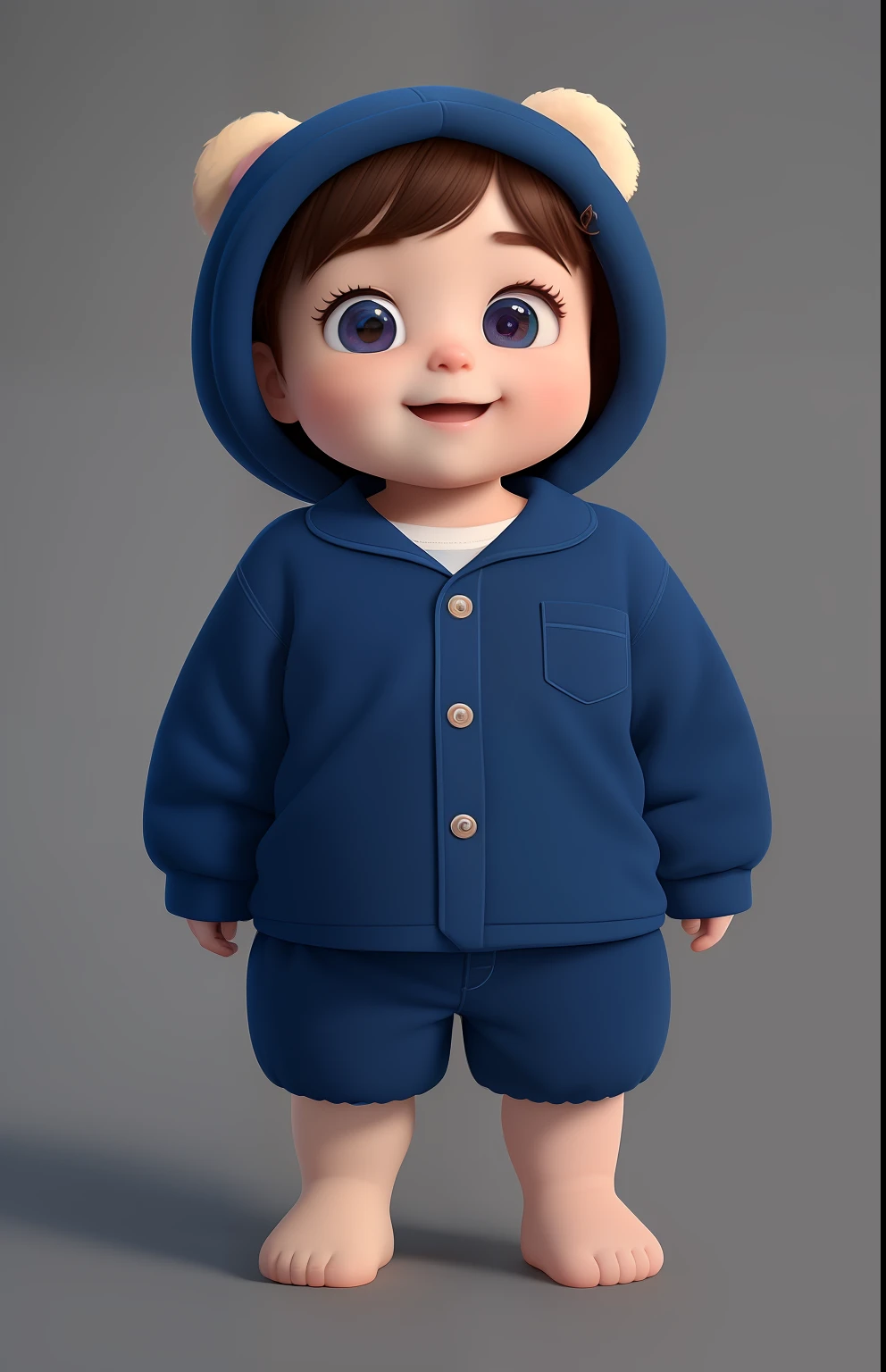 (masterpiece), (best quality), (ultra-detailed), (full body:1.2), Super cute, Baby, Pixar, Baby panda in pajamas, Big bright eyes, Fluffy, Smile, Delicate and fine, Fairy tales, Incredibly high detailed, Pixar style, Bright color palette, Natural light, Simple background with pure color, Octane render, Trending on Artstation, Gorgeous, Ultra wide angle, 8k, HD, Realistic