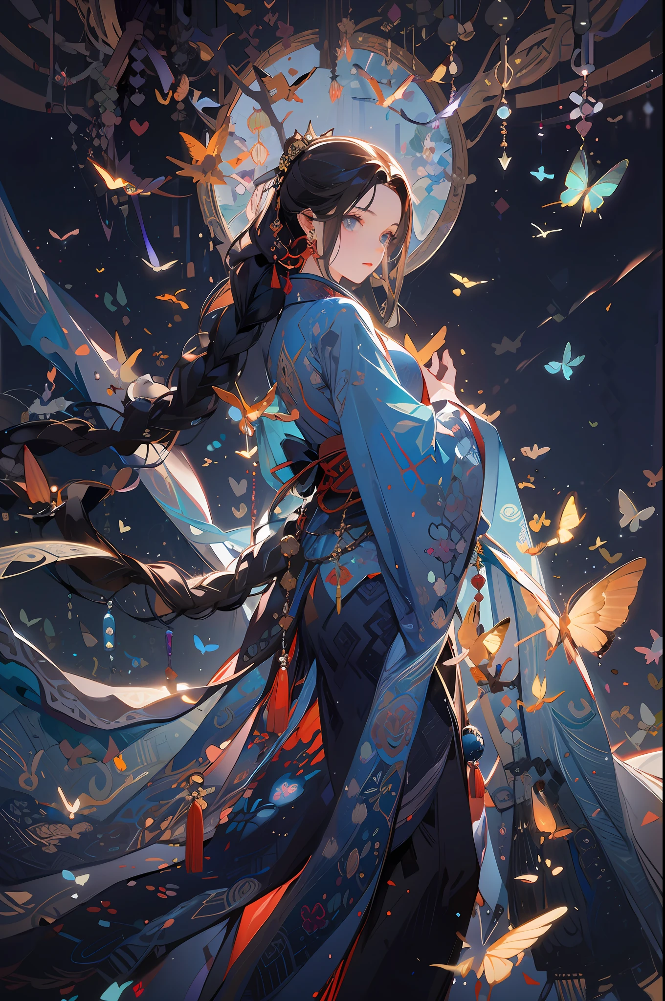 ,(Masterpiece:1.2, high quality), (pixiv:1.4),Gongbi painting of the Song Dynasty