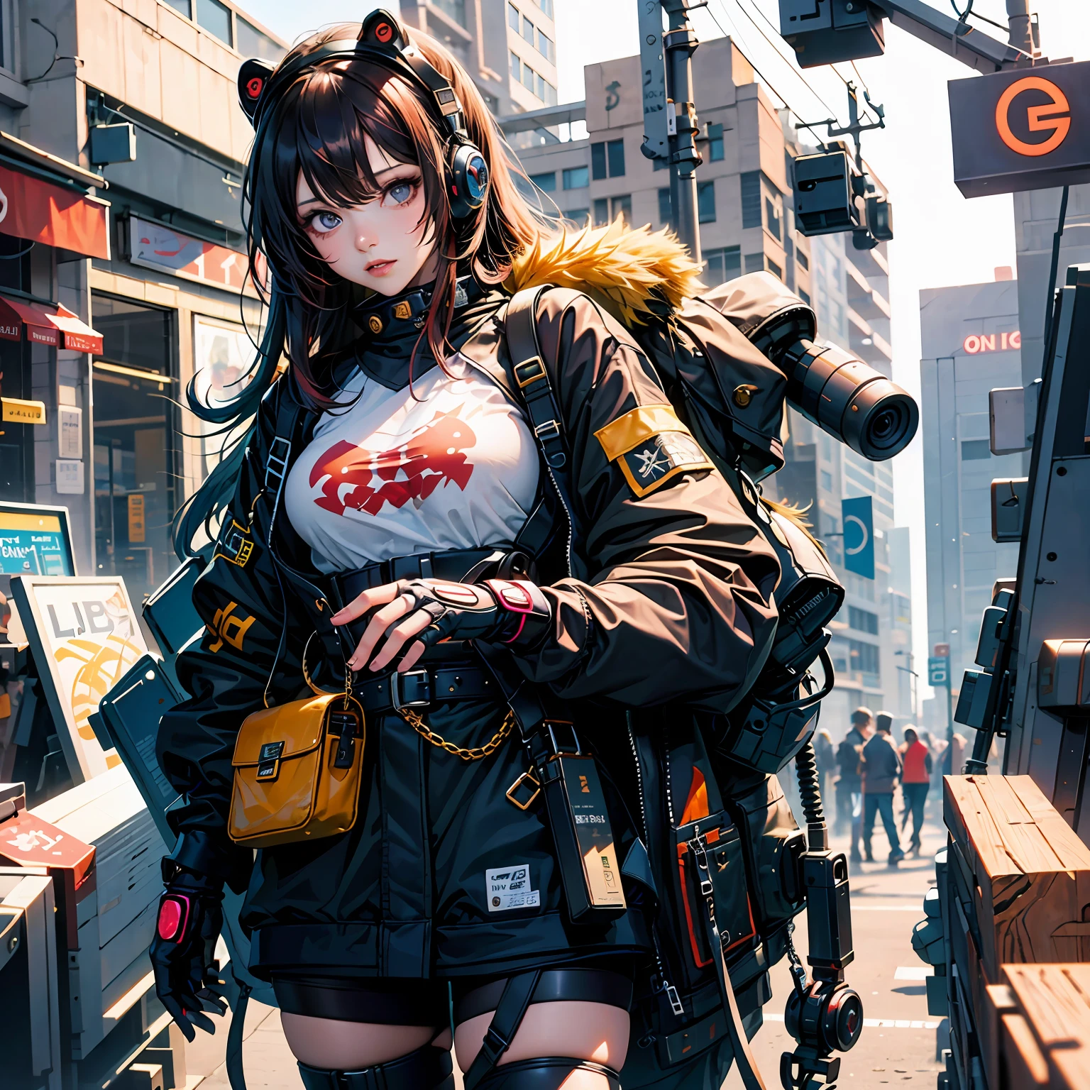 by zackary911, (coffeesoda:1.1), hioshiru, zackary911, wolf, anthro, femboy, solo, tight black hoodie clothing, fur, looking up perspective, perspective from tiny, (he is looking down at the tiny), curvy thighs, huge thighs, blep,leaning over, crouched down, low angle, paws, intimidating --auto