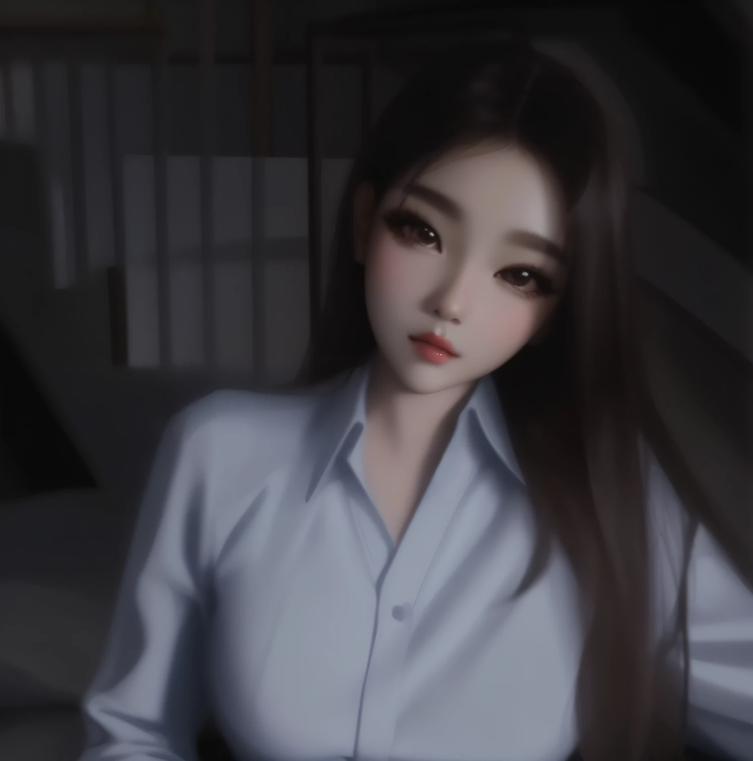 there is a woman with long hair wearing a blue shirt, Korean girl, beautiful Korean women, gorgeous korean young woman, Korean woman, beautiful Korean young women, inspired by Sim Sa-jeong, Photorealistic!!!!!!! Art style, Soft portrait shot 8 K, Lovely woman, Attractive girl, Handsome girl, cute elegant pose, Attractive pose, very pretty girl