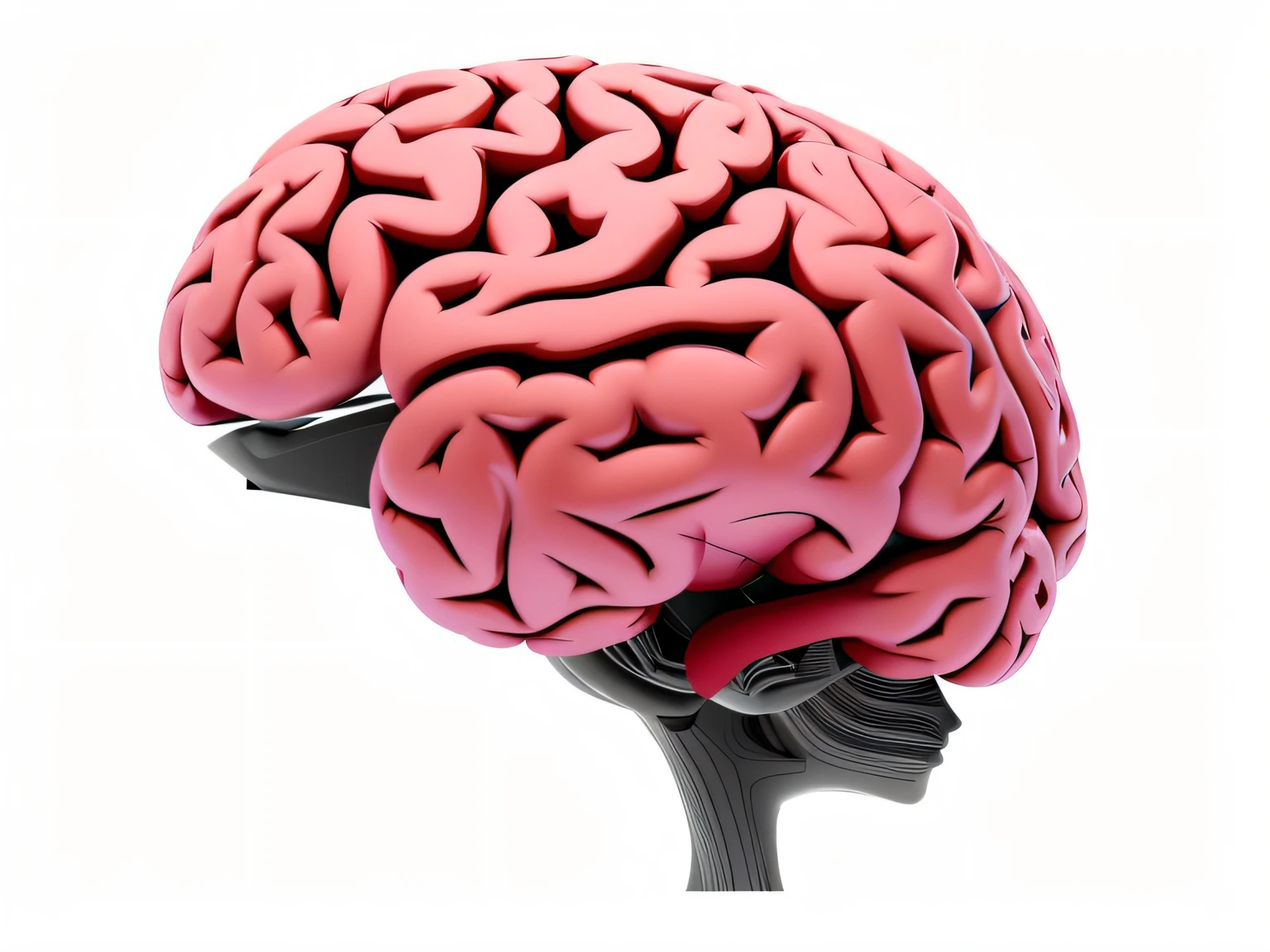 a close up of a human brain on a bege background
