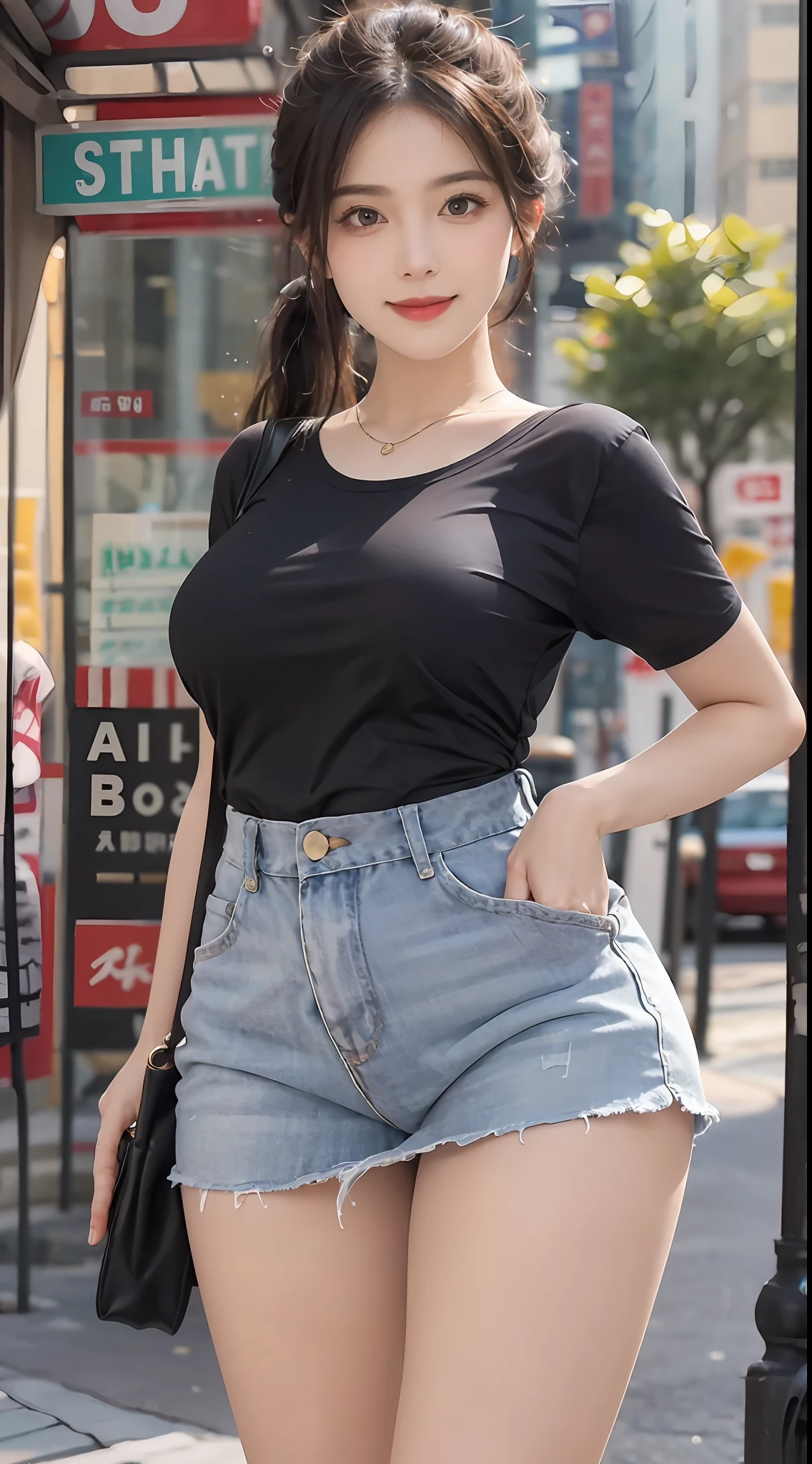 (RAW photogr:1.2), (Photorealistic:1.4), 1girl huge large breasts, 18 years old,lovly,dollface,The most beautiful girl,Goose egg face,Oval face,Fleshy on the face,Good facial features,Sweet smiling,The smile and the eyes are charming and attractive,beautiful detailed girl, very detailed eyes and faces, Beautiful detailed eyes, ultra detali, A high resolution, abundantly detailed,best quailty,tmasterpiece,illustratio,abundantly detailed,CG,unified,8K wallpapers,finely detailled,tmasterpiece,best quailty, Wallpapers,light in face,Movie lighting, Match the brand:MANGO
Put:Mint green loose short sleeve T-shirt
Bottoms:Short white high-waisted skirt
Shoes:White flat slippers with pearl trim
Accessories:Large round frame sunglasses in gold、White cross-body bag(No leakage),The body is fleshy,(looking to the camera),Black ponytail,hair flowing,Slightly fat 0.9,perfect body figure,Standing position,Medium view,The background is a beautiful view of random different scenes。
waiting to start