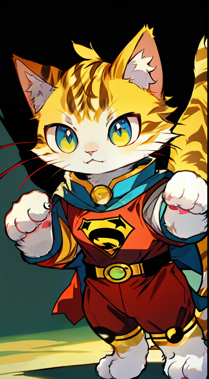 super hero cat, paws,