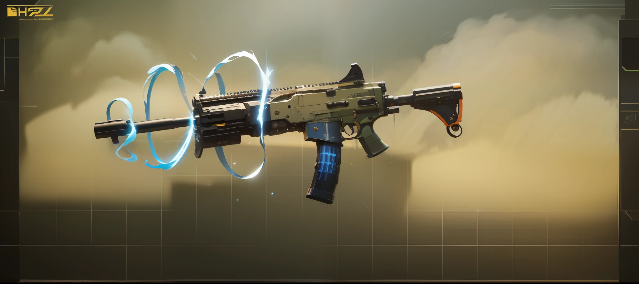 Fusil de asalto, fusil de asalto, piel, Mythical, FUTURISTA, tech, exagerado, particulas, legendario, brillo, luz, electricidad, elementos, Science-Fiction, Design hype, aura, colores, escopeta neon, chispas en la escopeta, efectos saliendo de la escopeta, movimiento, arma brillante, brillante, 8k, papel tapiz, HD, fondo blanco,