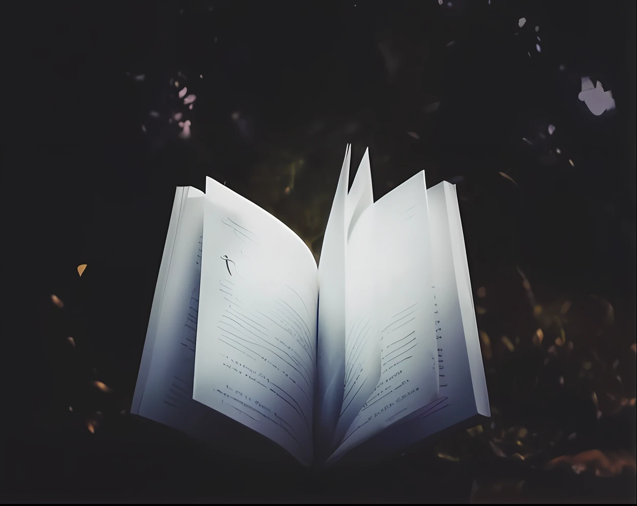 a close up of a book open on a table in the dark, An open book, open book page, Reading a book, flowing book pages, open books, reading new book, read a directory book, trying to read, one book, the art of books, fantasy book, open magic book glowing, reading for a party, a master piece of storytelling
