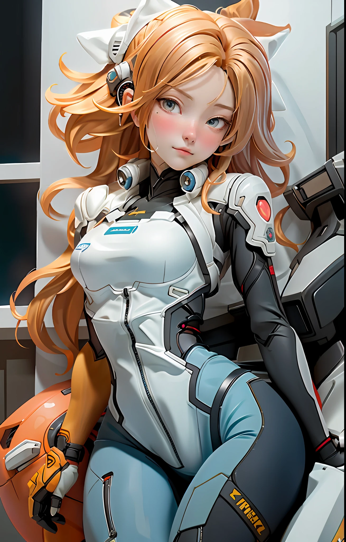 (Overhead view),dynamic angle,ultra-detailed, illustration, close-up, straight on, 1girl,
((souryuu asuka langley, interface headset, red bodysuit:1.4, blonde)),Her eyes shone like dreamy stars,(glowing eyes:1.233),(beautiful and detailed eyes:1.1),(expressionless,closed mouth),(standing),
(mechanic room with toolsand spaceship windowin a white SPACESHIP),
(night:1.2),dreamy, [[delicate fingers and hands:0.55]::0.85],(detail fingers),