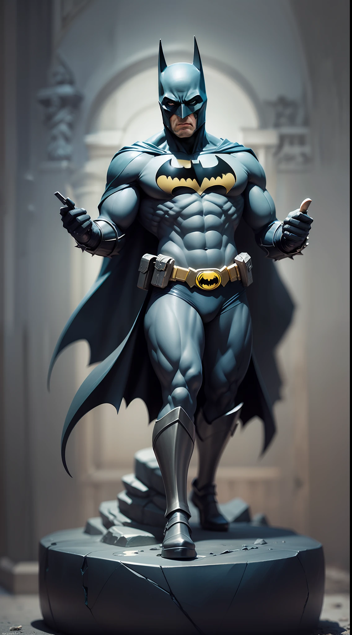 batman stone statue