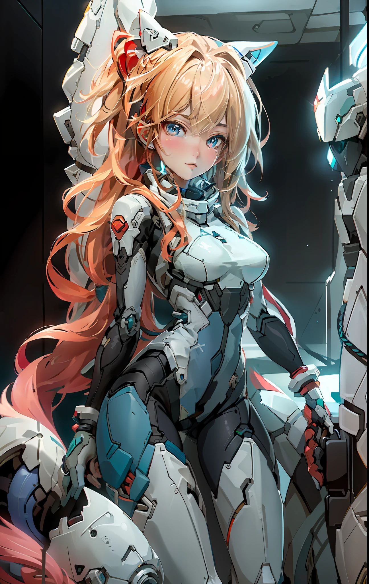 (Overhead view),dynamic angle,ultra-detailed, illustration, close-up, straight on, 1girl,
((souryuu asuka langley, interface headset, red bodysuit:1.4, blonde)),Her eyes shone like dreamy stars,(glowing eyes:1.233),(beautiful and detailed eyes:1.1),(expressionless,closed mouth),(standing),
(mechanic room with toolsand spaceship windowin a white SPACESHIP),
(night:1.2),dreamy, [[delicate fingers and hands:0.55]::0.85],(detail fingers),