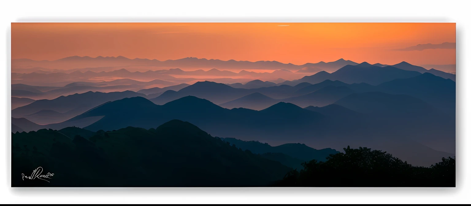 Alafid view of the mountains,The background is sunset, mountain sunrise, Sunrise, author:ross tan, sunset panorama, mountains and colorful sunset!!, mountainous background, ultrawide landscape, today\'s featured photograph 4k, mountain range in background, photo of landscape, As night fell, mid view, sunset in a valley, mountain range in background