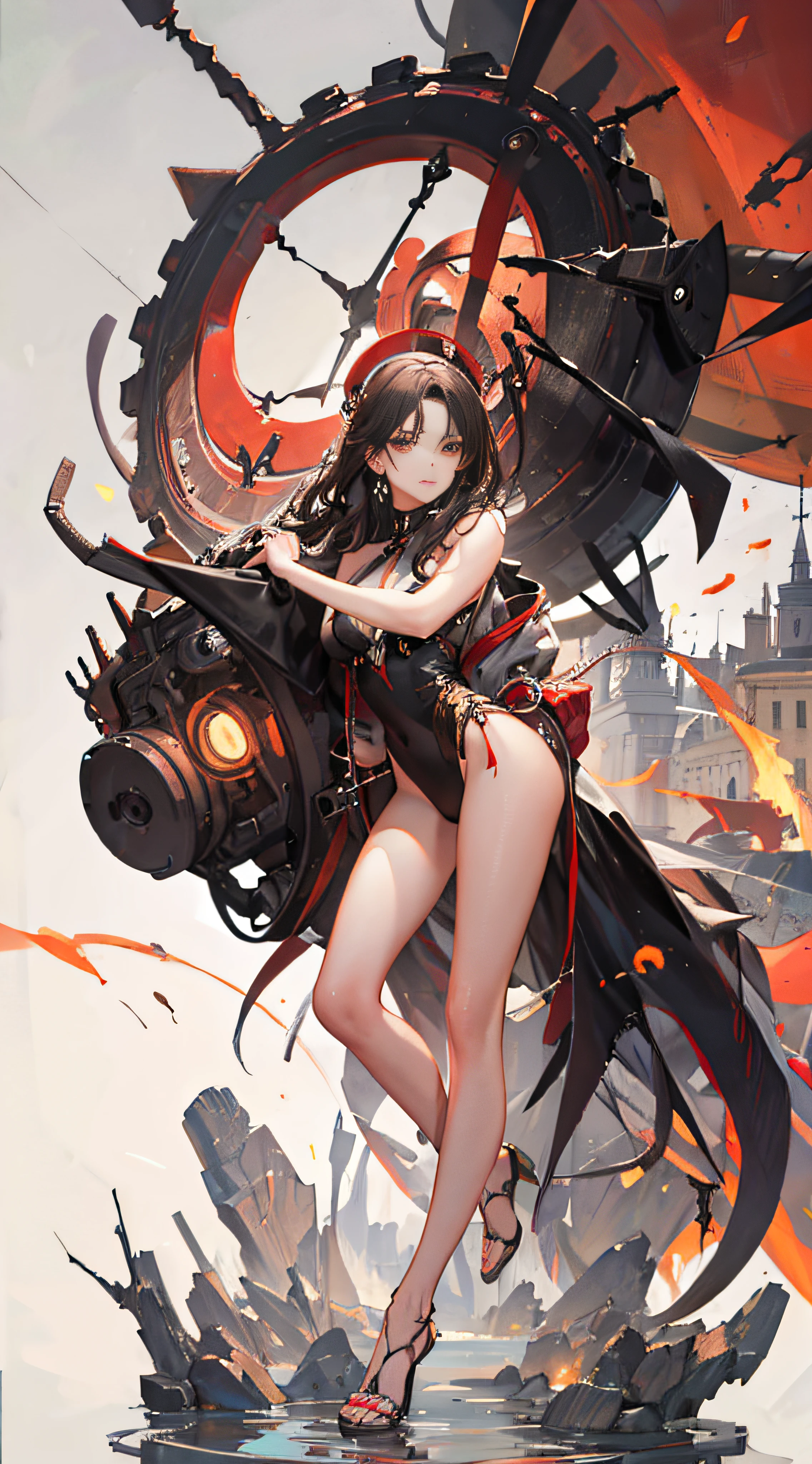 Best quality, super high resolution, (realism: 1.4), 1girl, masterpiece, outdoor, full body,