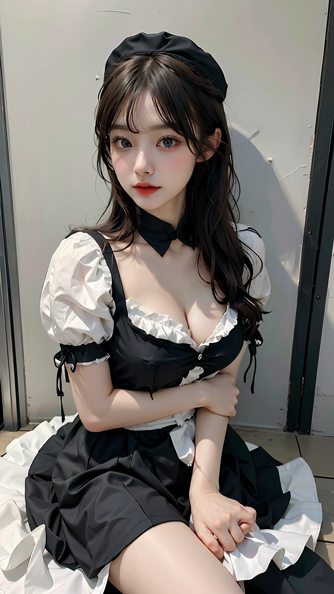 huge-breast、beautiful a girl、high picture quality、Like a shot with an SLR、Goth Fashion、Loliashion、maid clothes、take off clothes