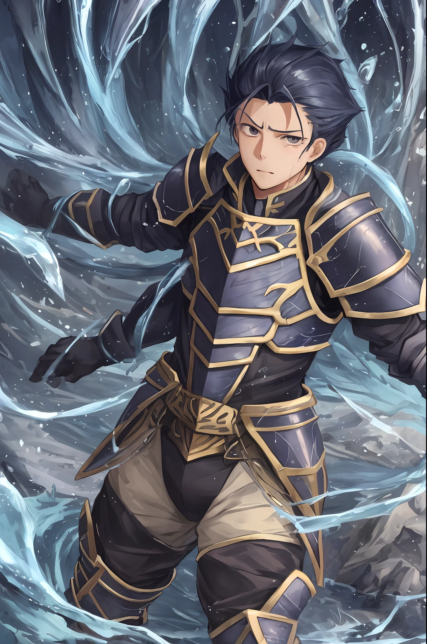 Hector Fey(adult man), 独奏, looking looking at viewer,Tied by tentacles(Mucus-secreting tentacles) ,The face is stained with white liquid,perspire,Black tight combat uniform,White armor,White armor,Get wet, mitts, 1 man,weeping,Be red in the face, Male focus,Tentacles wrapped around thighs(Octopus tentacles wrap around thighs), cloaks, White armor, Shoulder armor, Soaked leggings,Wrists bound by tentacles,Waist wrapped around tentacles