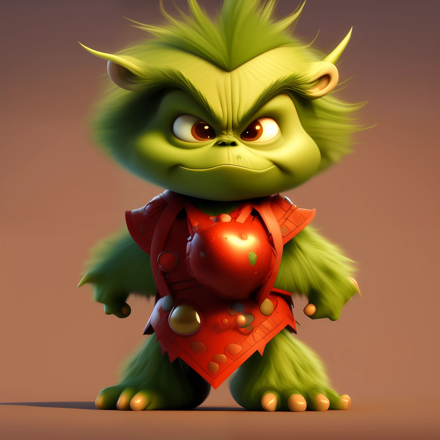 cute grinch, detailed, cbzbb style, trending on arstation, digital art, orc