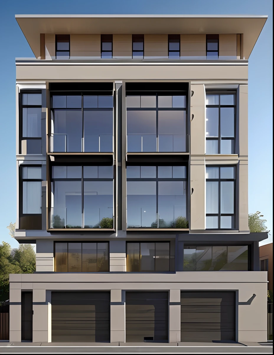 (masterpiece),(high quality), best quality, real,(realistic), super detailed, (full detail),(4k),8k , post-apocalyptic, dramatic light uNREAL ENGINEER 4K . a drawing of a building with a lot of windows and a balcony, elevation view, building facing, full building, architectural section, flat 2 d, an extremely detailed building, extremely high level of detail, perspective view, accurately drawn details, from street level, street elevation, 2d side view, comprehensive 2 d render, architectural drawing, front elevation, hq very detailed