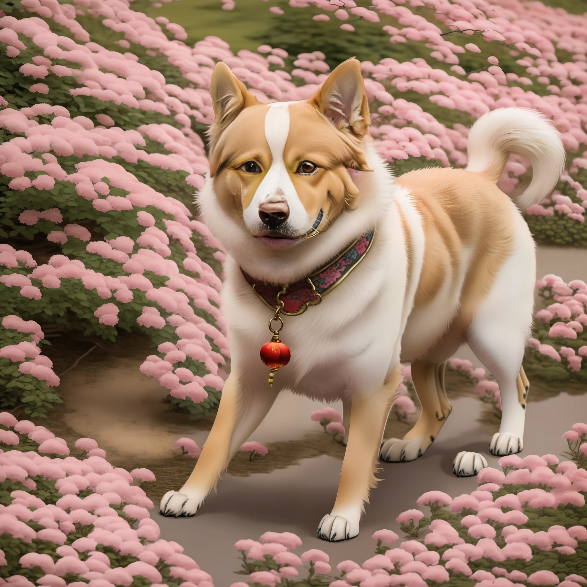 Ordinary pink Chinese pastoral dog