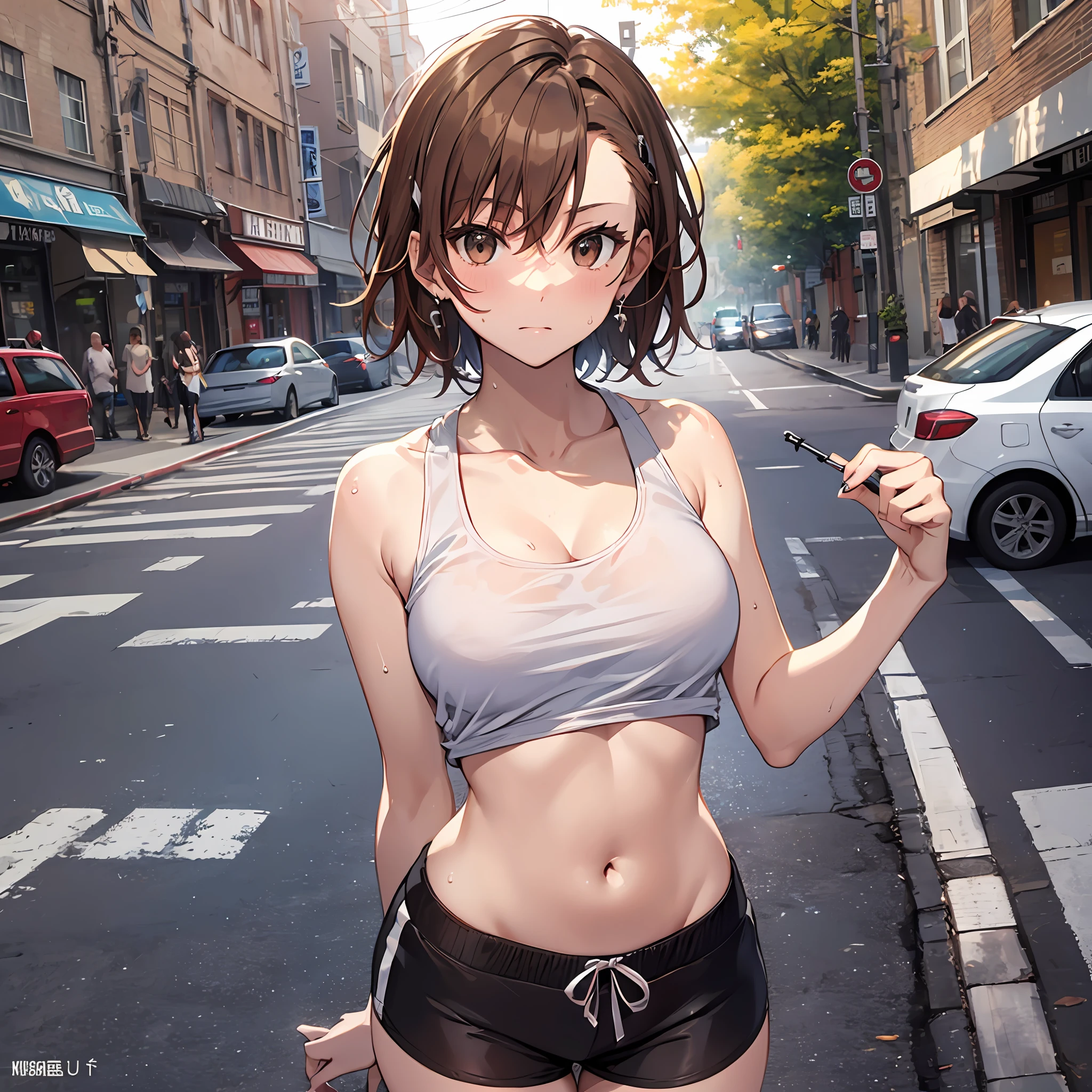 masterpiece, beste-Qualit, Misaka_mikoto, Brown-eyed, Short_Hair, Small_Breast,) Tank Tops Beauty navel Navel sweat shortpants Random Posing In the street Random View
Waiting to start