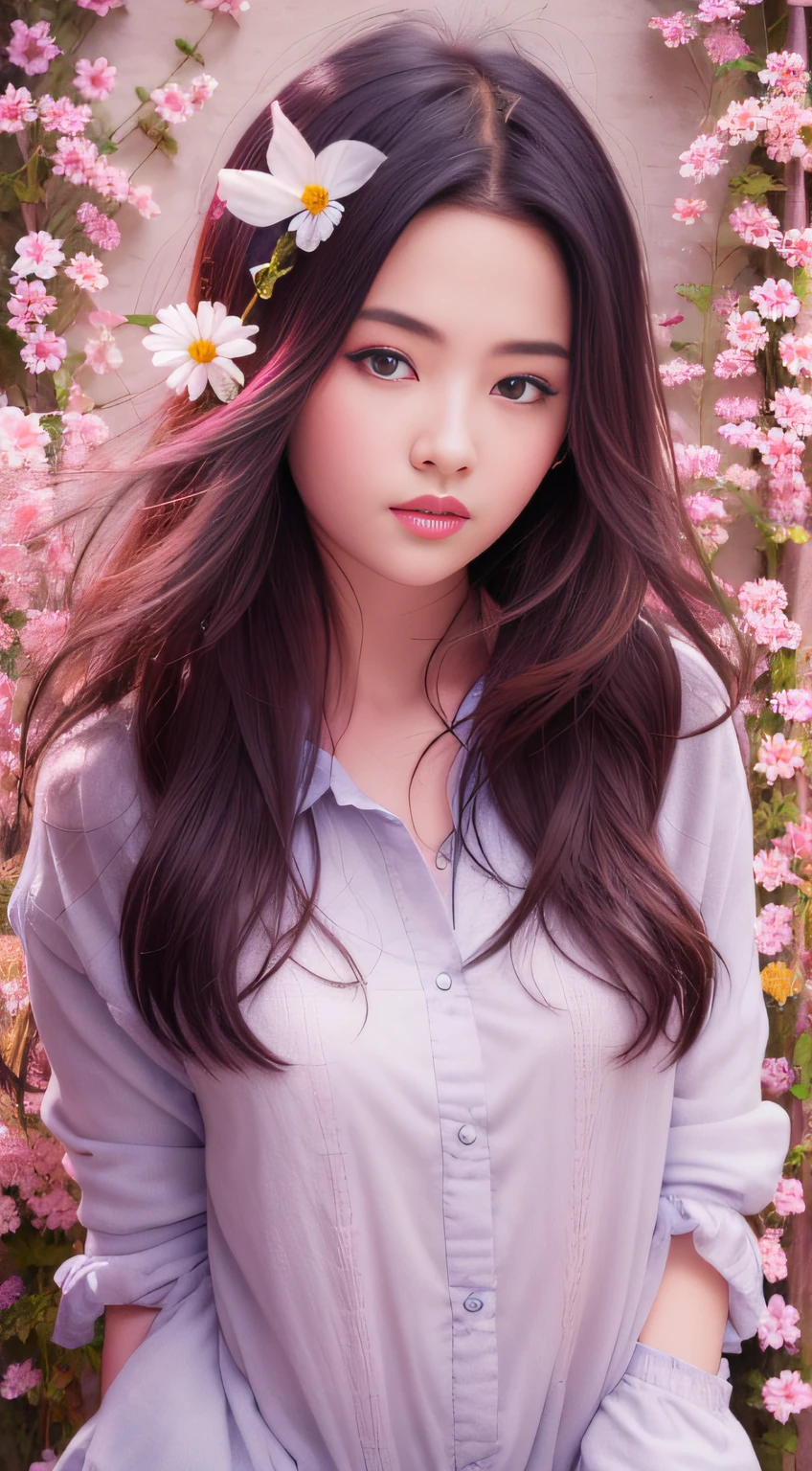 Sweet girl,springtime,