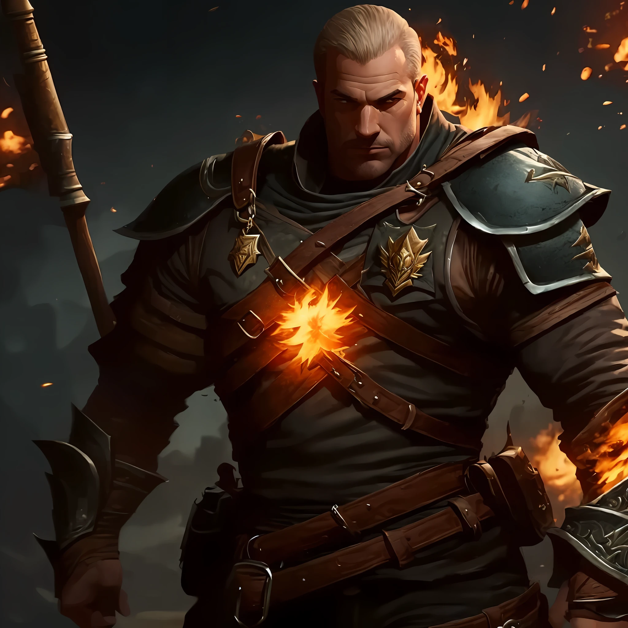 Ruthless Warden,tank,Damage Reflection,strength,male people,fullllbody,hiquality --auto