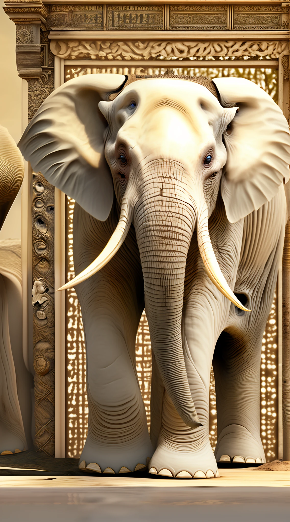 tusks,White,Thick tusks,Ultra photo realsisim,Lots of detail,super high-RES,8K