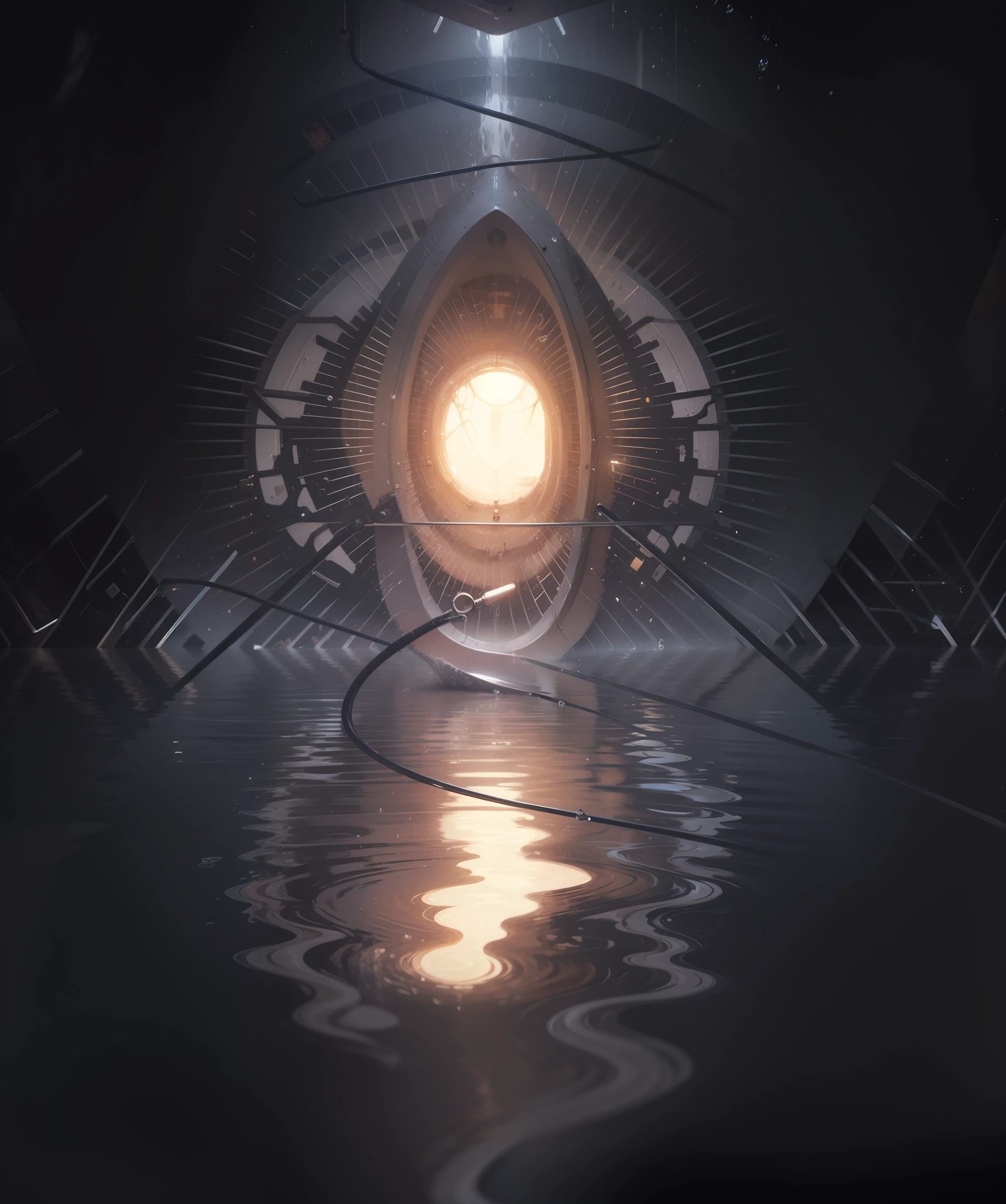 A mechanical，waterface