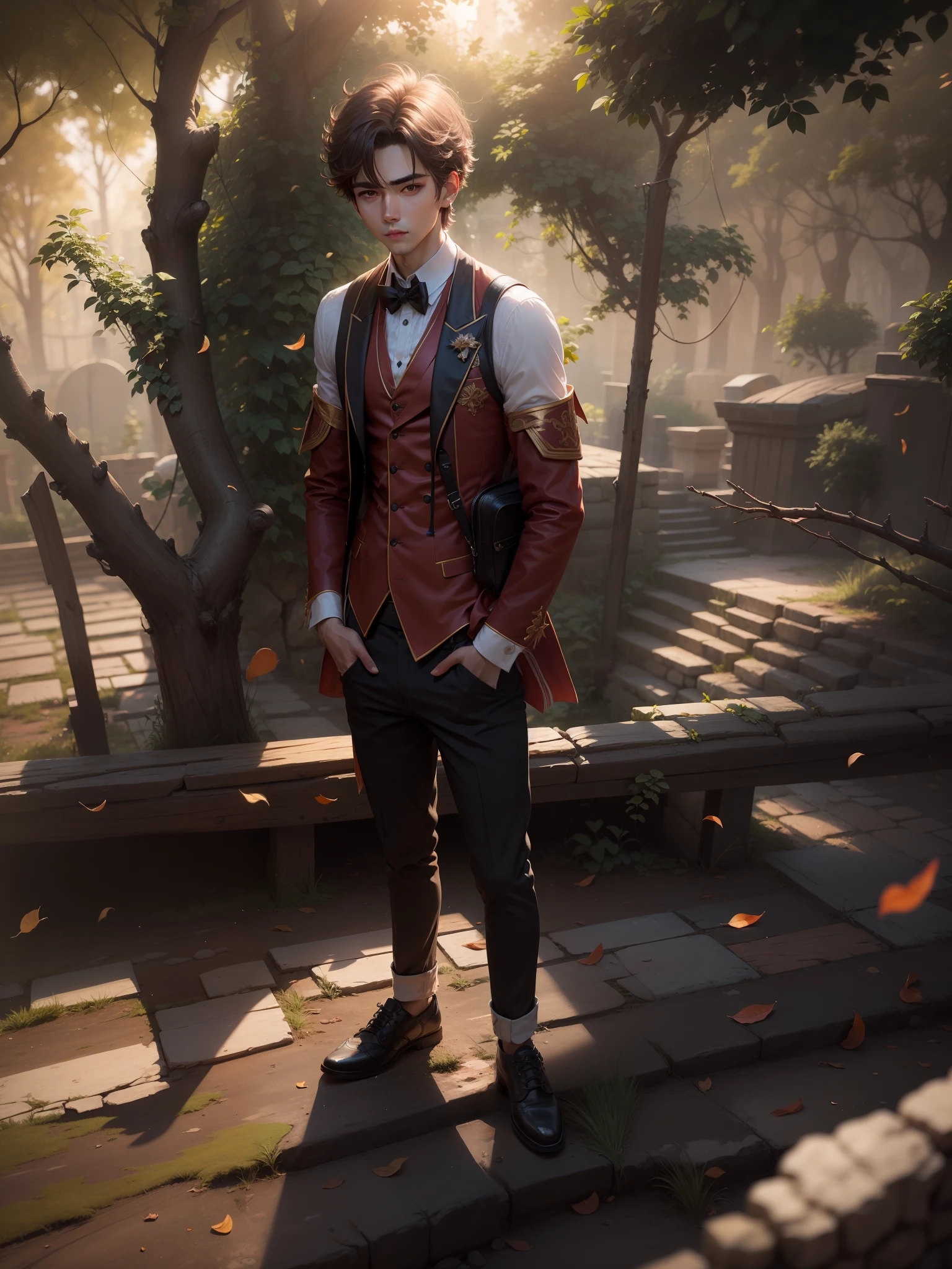 Background sunsed handsome boy 8k ultra Hd imge