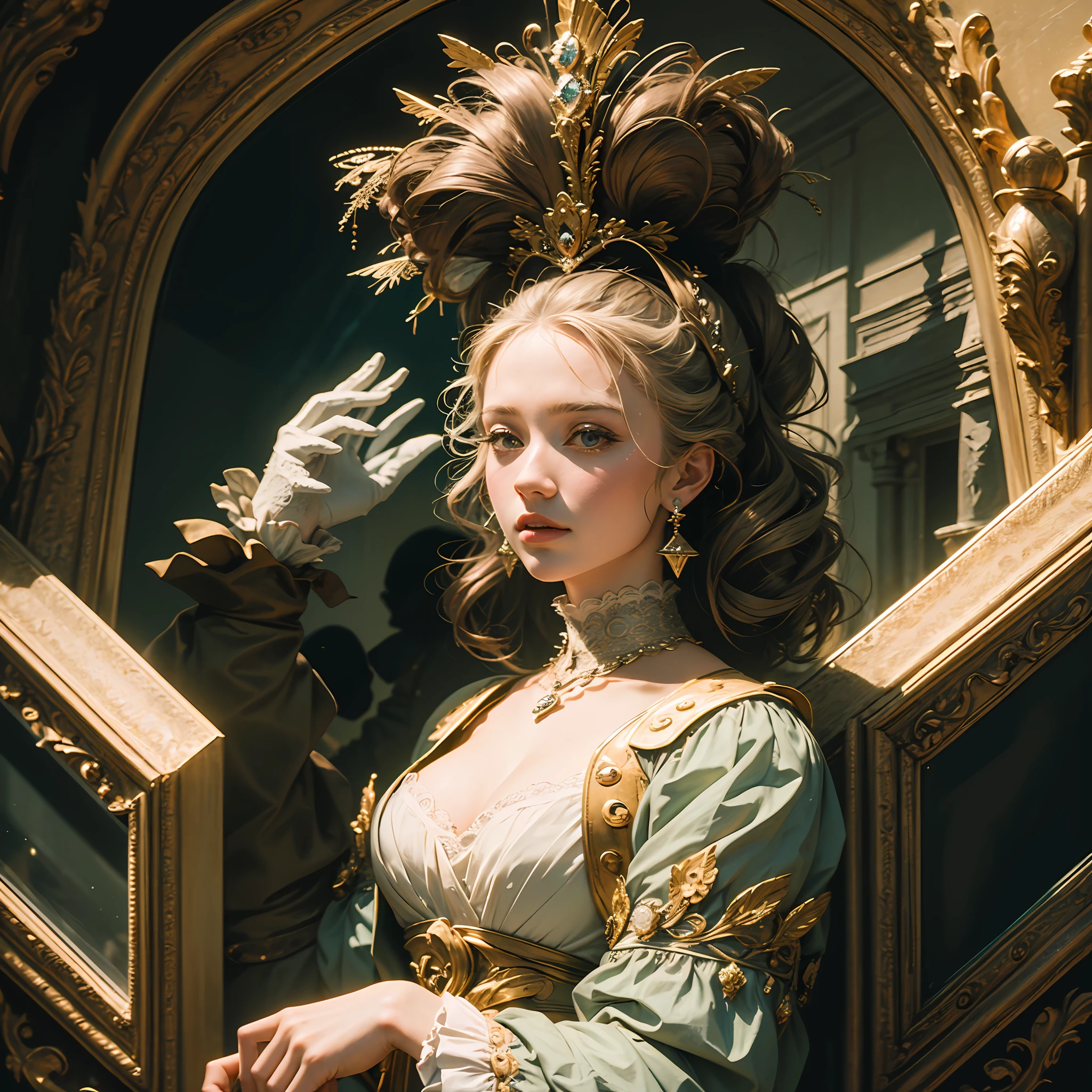 Masterpiece – Masterpiece ○○ quality – ○○ quality best quality(Highest Quality) , High Quality(hiquality)　etc ○○ detailed – ○○ details ultra detailed(Ultra-fine ) , Extremely detailed(Extremely detailed) , Finely detailed(Fine-grained)　etc ○○ res – ○○ resolution ultra high res(Super-High Resolution) , very high res(high - res)　etc Realistic – Realistic Photorealistic – photorealistic beautiful – beautiful 4k , 8K , 16K – 4K image quality , 8K , 16k distinct – clearly Best Aesthetic – Supremely Aesthetic ，Marie Antoinette，Palace of Versailles --auto