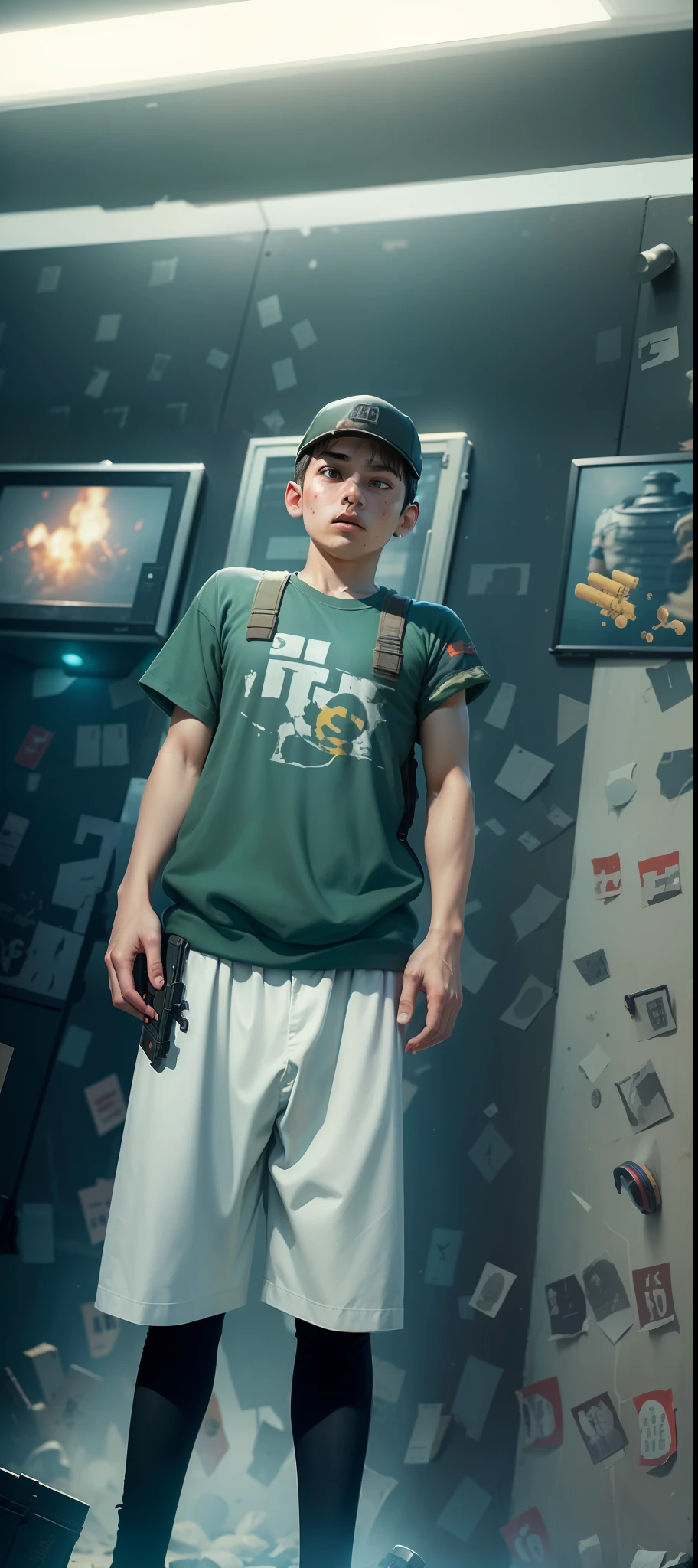 Pubg tank games background boy still with weapons