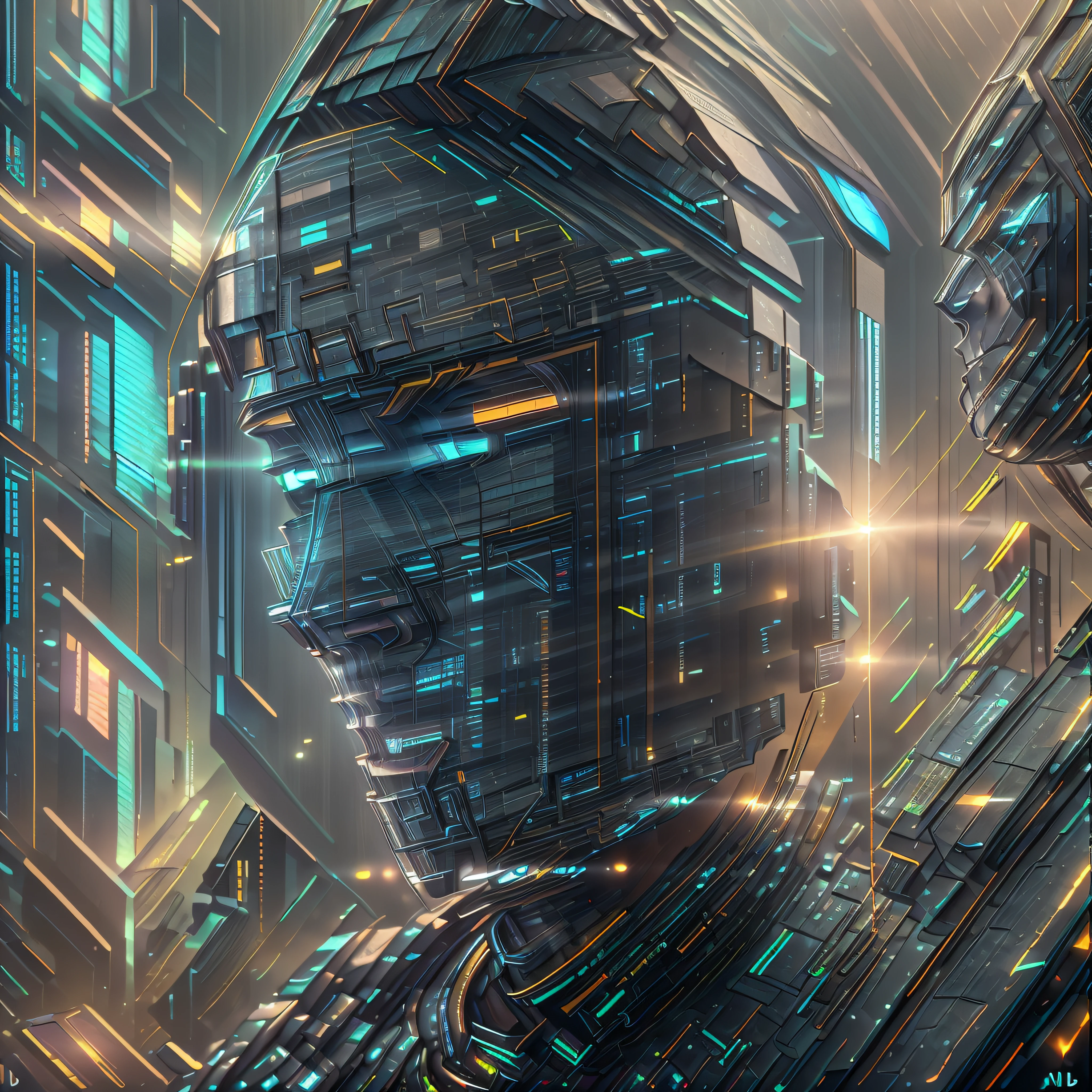 Un LamboAvent rouge, Style cyberpunk, (Masterpiece, Superior Quality, Best quality, Art officiel, Detailed:1.2)
