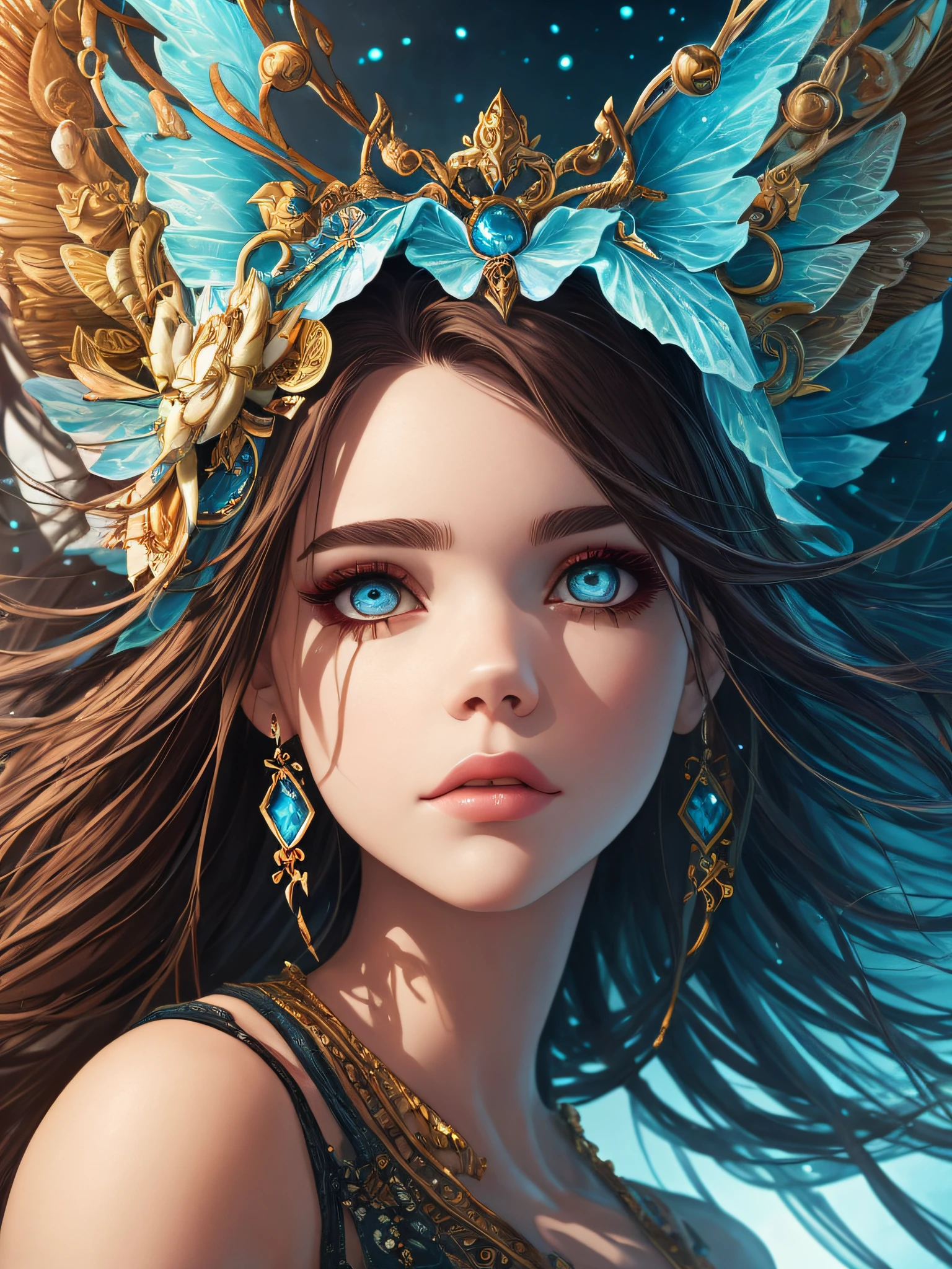 Full-length view, stunning beautiful model (India Eisley), hyper-detailed eyes and face, extreme angle, perfect makeup. Art by Chrissy Zullo, illustrations characterized by a distinct mix of whimsical elements with darker undertones, with predominantly female characters in stylized form with elongated limbs, the work is highly detailed and uses a bold color palette, combining natural and fantastical elements, giving the characters a sense of an otherworldly, dreamlike quality, that captures the imagination and emotions of the audience. --auto