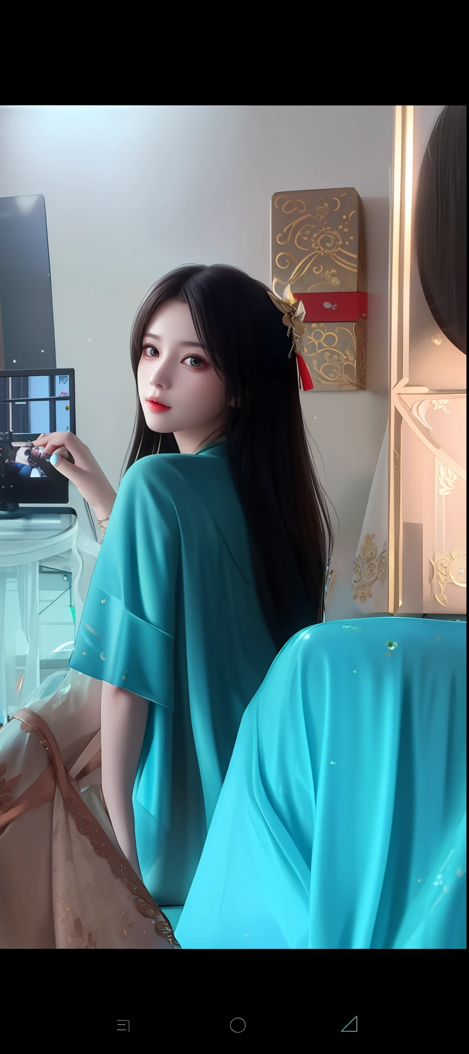 best quality, masterpiece, highres, 1girl,china dress,hair ornament,necklace, jewelry,Beautiful face,upon_body, tyndall effect,photorealistic, dark studio, rim lighting, two tone lighting,(high detailed skin:1.2), 8k uhd, dslr, soft lighting, high quality, volumetric lighting, candid, Photograph, high resolution, 4k, 8k, Bokeh,