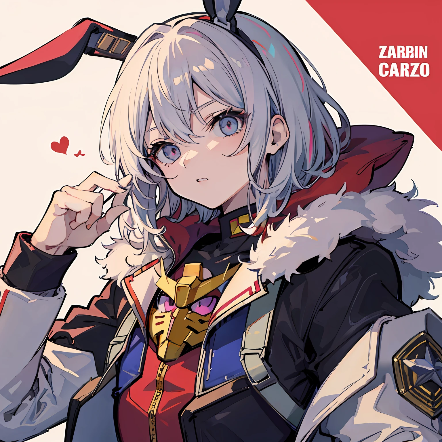 Rabbit-eared girl Char Aznable Gundam Put on a mask