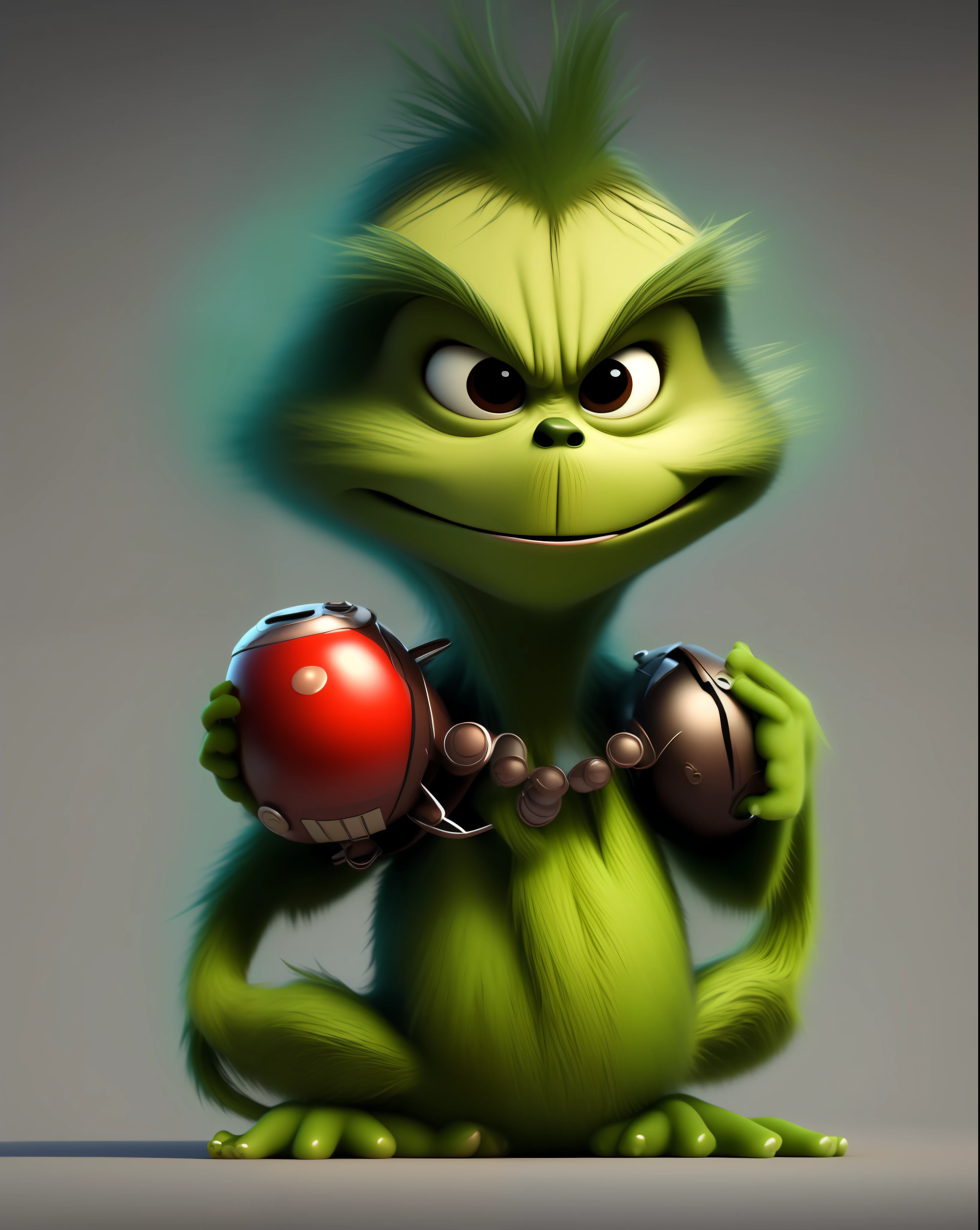 cute grinch, detailed, cbzbb style, trending on arstation, digital art