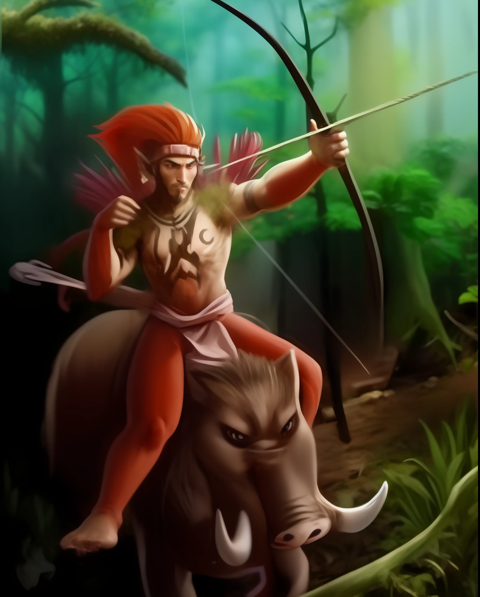 The Curupira is a legendary figure in Brazilian folklore, conhecido por ser um protetor das florestas e da fauna. He is described as a mythical being with unique physical characteristics, que o distinguem dos seres humanos e de outros seres do mundo natural. Although there are some variations in the descriptions, usually the Curupira is represented as follows::::::::::::
Cabelos e pele: The Curupira is often depicted with long, cabelos desgrenhados, que podem ser vermelhos, ruivos ou de cor castanha. Their skin is usually described as brunette or reddish, in tune with your connection with nature.
Corpo e estatura: He is portrayed as a being of small stature, usually not exceeding the height of a ager. Your body structure may vary in descriptions, But he is often depicted as being agile and muscular.
Feet and legs: One of the most distinctive features of the Curupira is its backward-facing feet. Instead of having your toes pointed forward, como os humanos, the feet of the Curupira are inverted, rear-facing. This quirk allows him to deceive and mislead hunters, causing them to follow in their footsteps in the opposite direction.
Eyes and facial expression: The Curupira's eyes are described as bright and piercing, geralmente de cor avermelhada ou amarelada. Your facial expression can vary in legends, mas ele costuma ser retratado como uma figura poderosa e misteriosa.
Clothes: The Curupira is often described as being naked or wearing only a loincloth made of animal leaves or skins. This simple garment emphasizes her connection to nature and the wild environment.
Em resumo, The Curupira is portrayed as a small being, de pele morena ou avermelhada, cabelos longos e desgrenhados, Backwards facing feet and bright eyes. His unique physical appearance highlights his supernatural nature and his role as guardian of the forest.