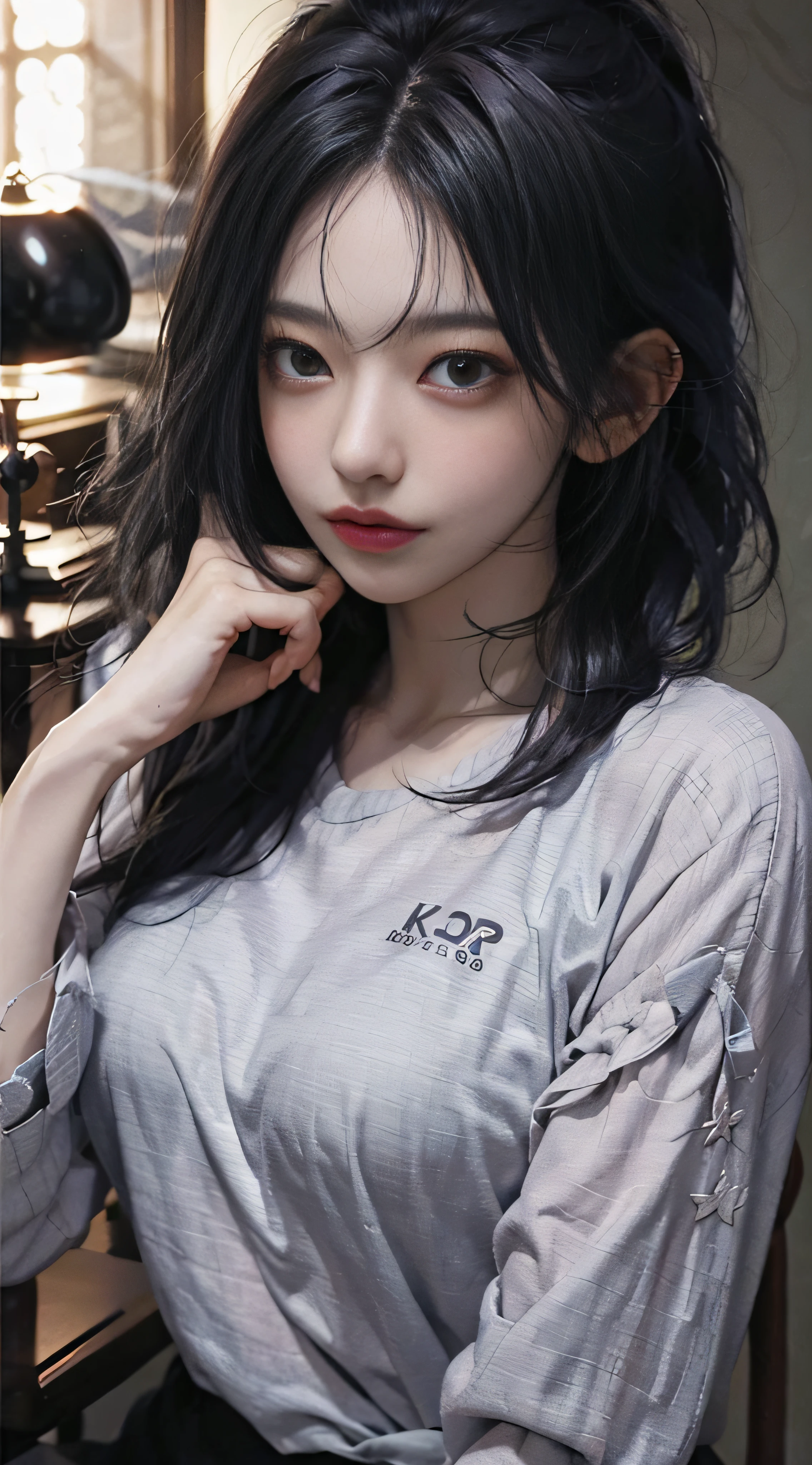 Hair,Best quality, extremely detailed CG unity 8k壁纸,Ink,astonishing,
