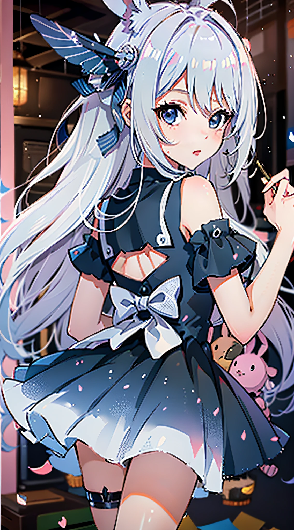 1girl, ((masterpiece, best quality:1.2)), reverse bunny girl:1.6, best anatomy, unique, bubblegum, plushies