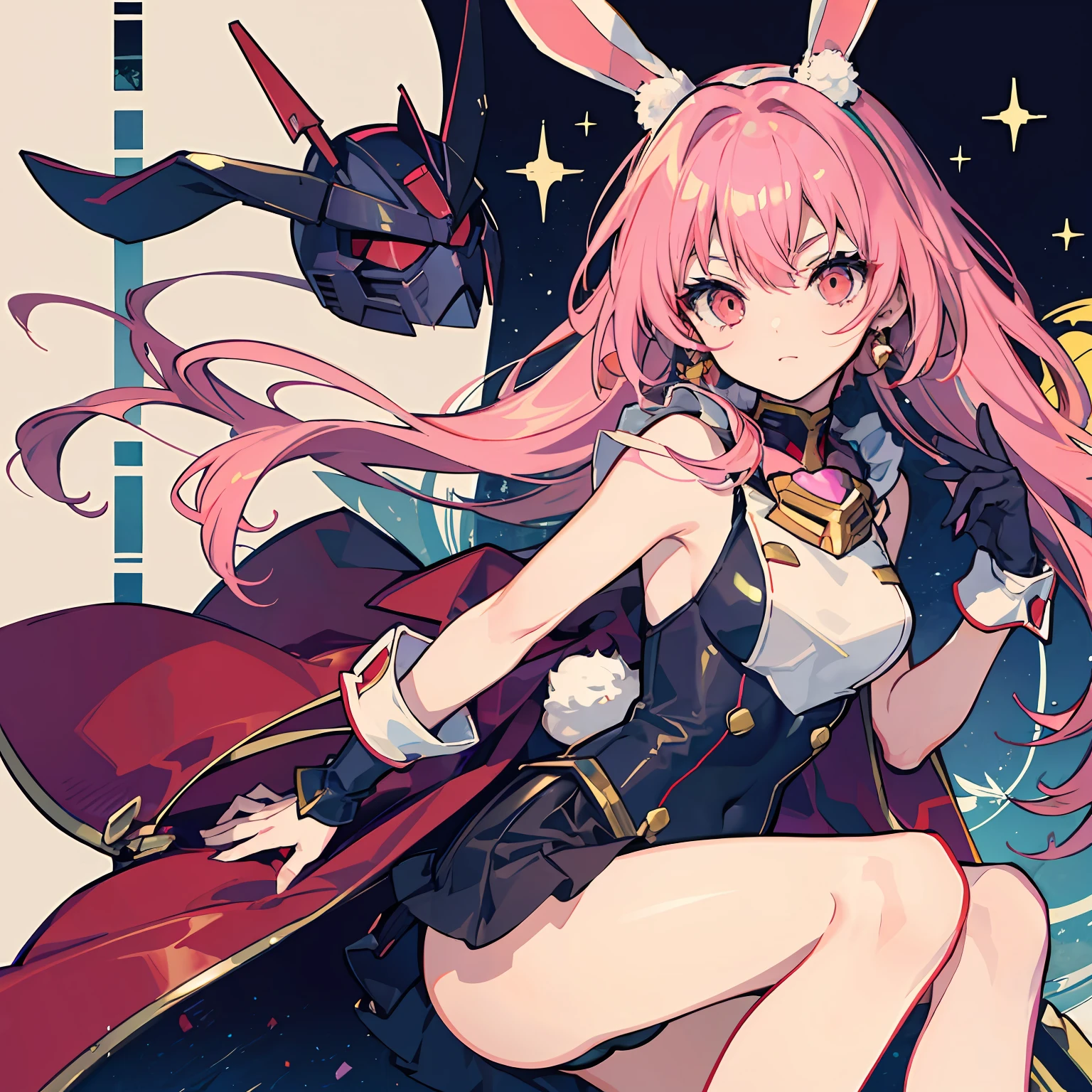 Rabbit-eared girl Char Aznable Gundam masquerade mask