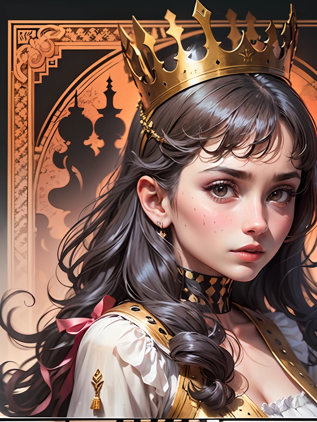 Portrait of Chess Piece Queen as a person --auto --s2