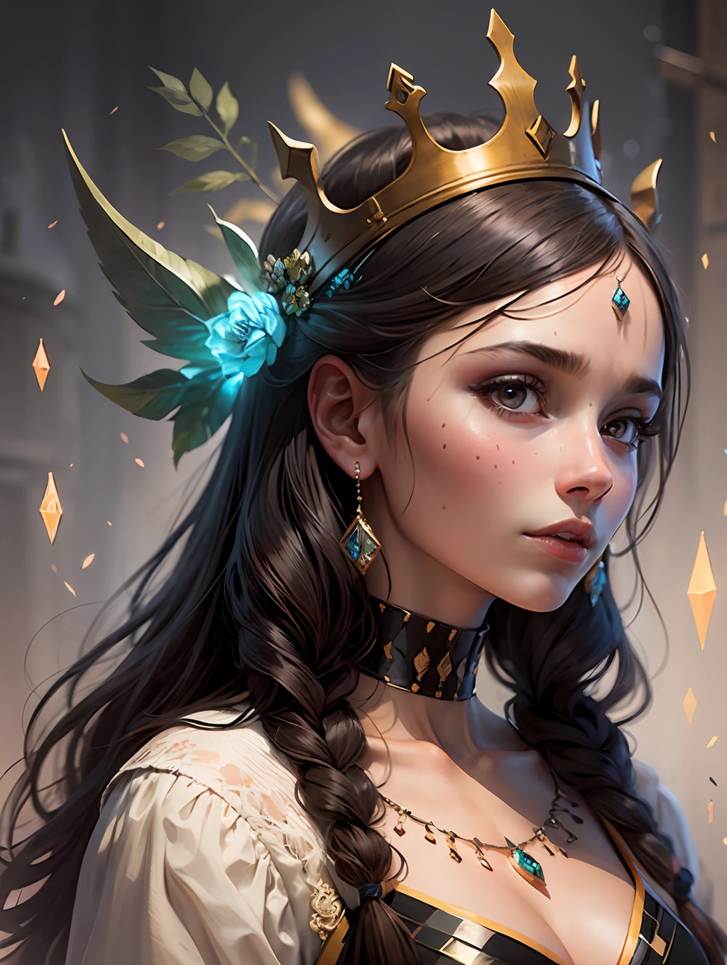 Portrait of Chess Piece Queen as a person --auto --s2