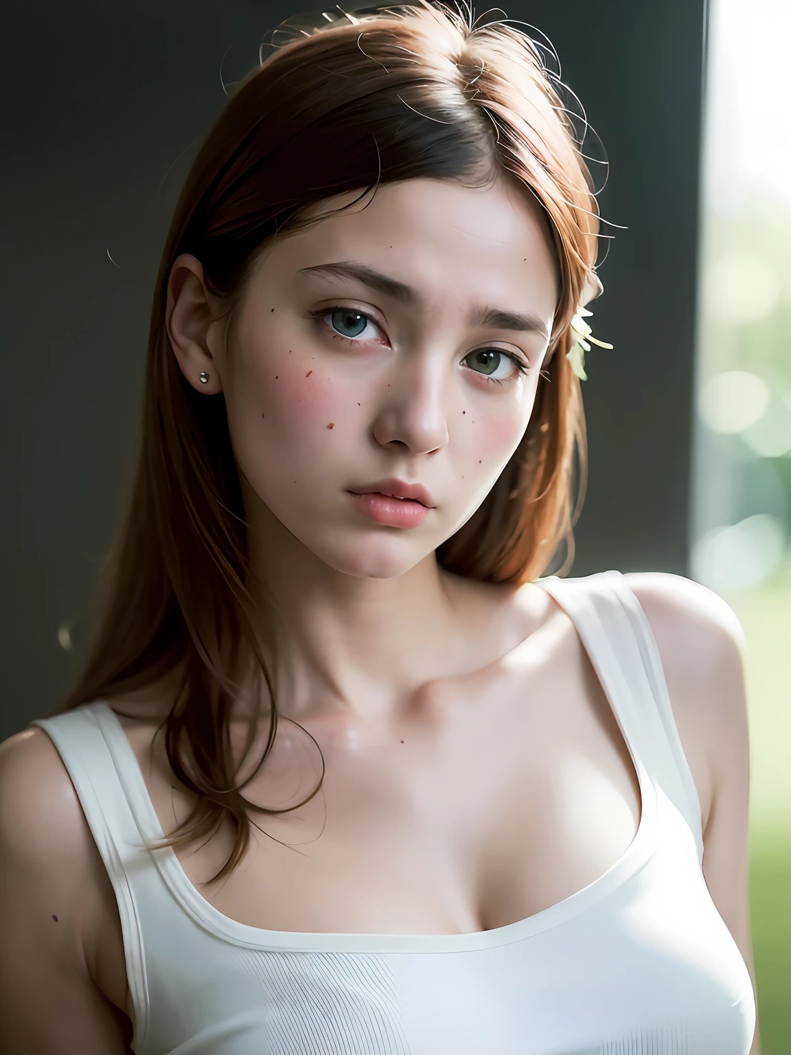 solo, stand in the kitchen, a girl, white shirt, milk falls on the chest area of the shirt, (delicate illustration:1.4), (renaissance art:1.4), (masterpiece:1.0), (best quality:1.4), (ultra highres:1.2), (photorealistic:1.4), (8k, RAW photo:1.2), (soft focus:1.4), (18yo:1.3), (sharp focus:1.4), detailed beautiful face