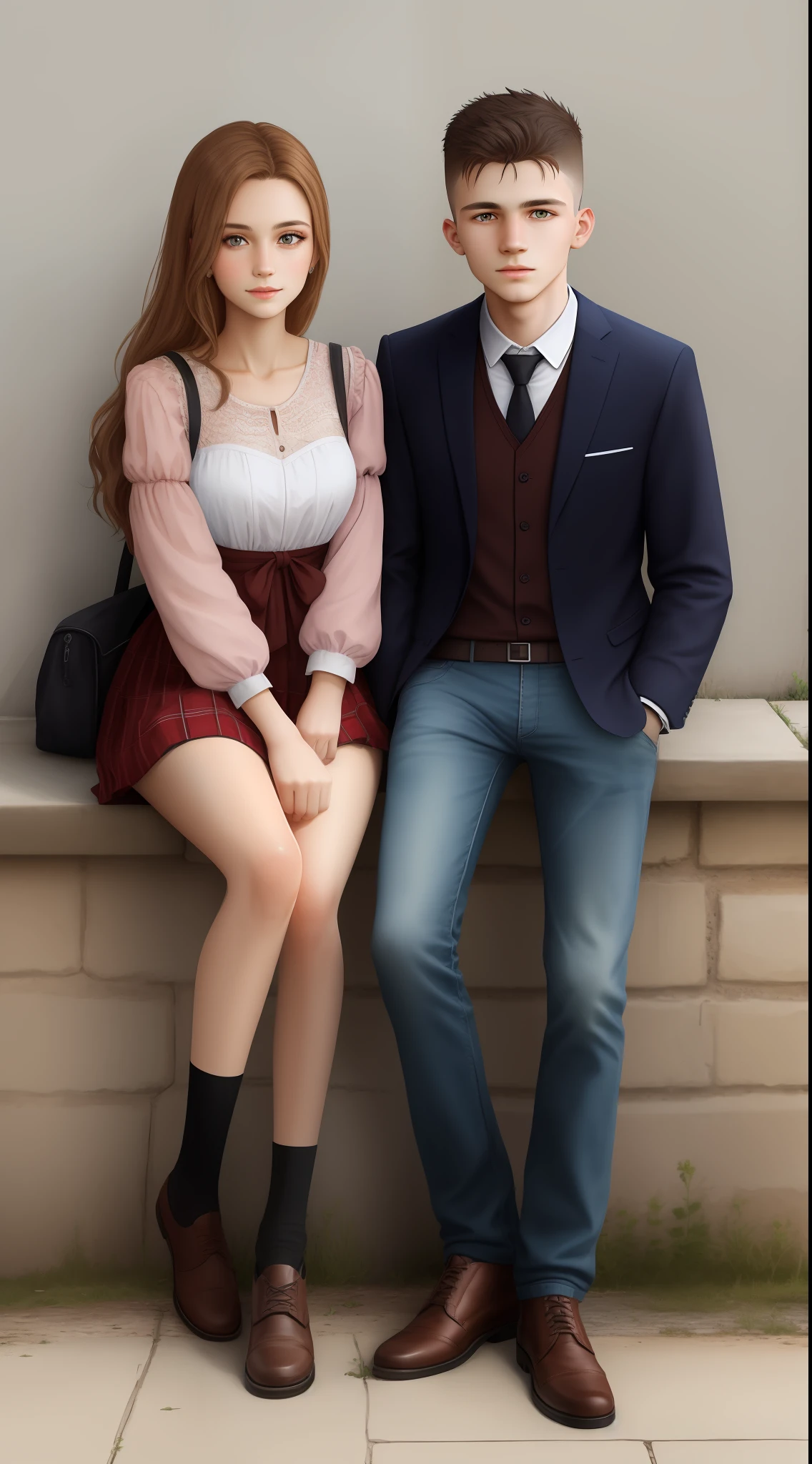 Serbian Siblings, brother and sister, detailed