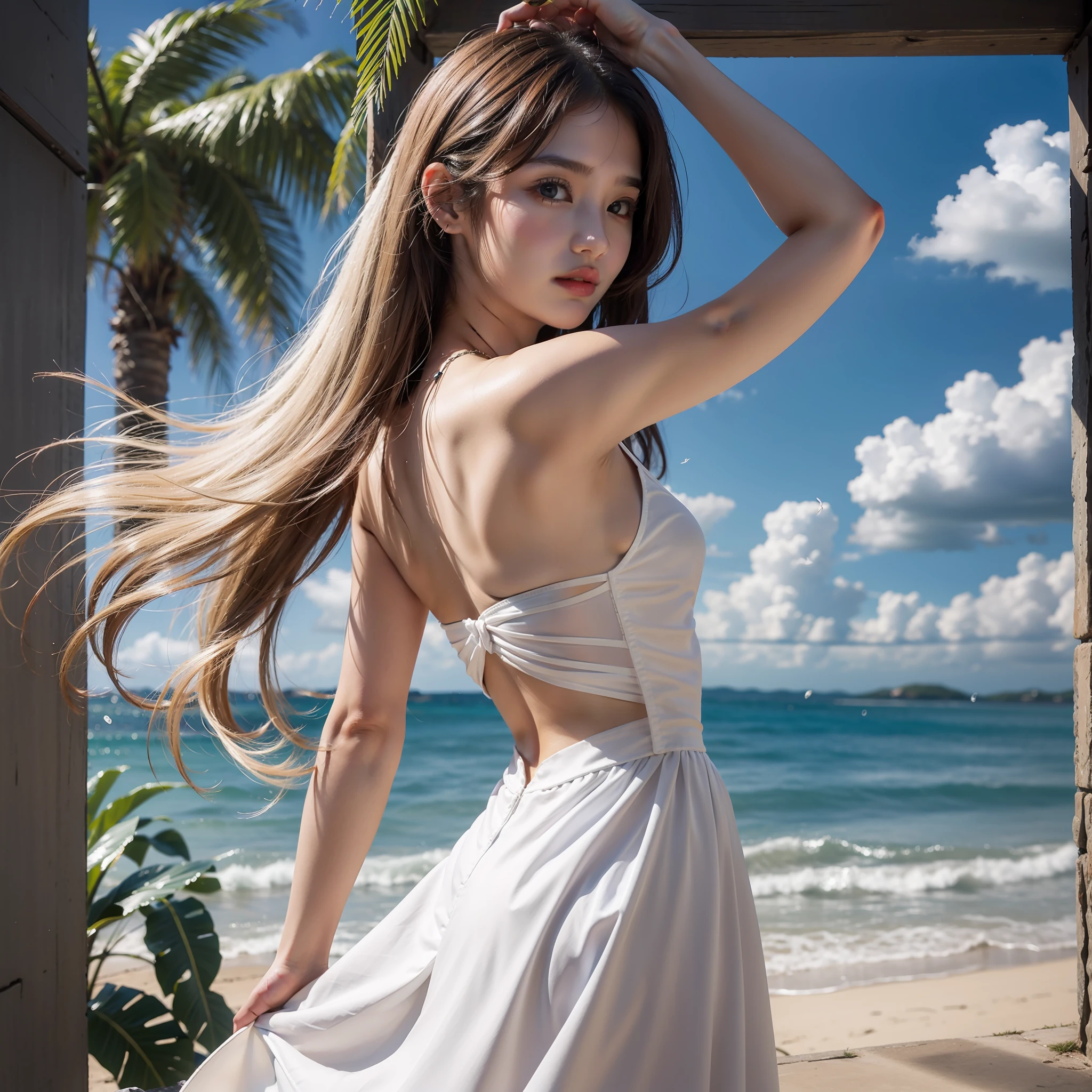 White dress、Fluttering