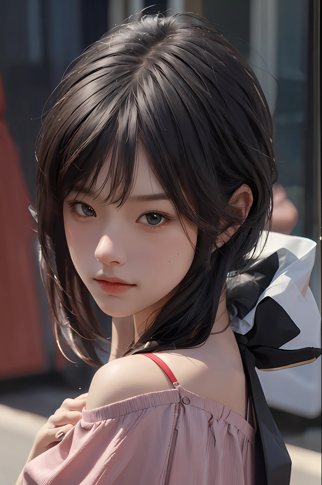 Best quality,masterpiece,ultra high res,(photorealistic:1.4),1girl,shoulder,charming,Looking at the camera,