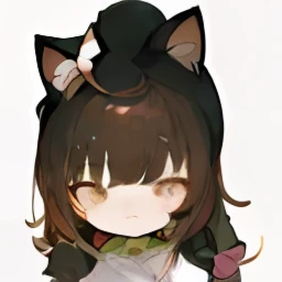 anime girl with a bow and a cat ears, anime moe art style, cute anime catgirl, anime catgirl, kawaii!! tchibi!!! cat woman, nekomimi, chiaki nanami from danganronpa, anime cat, cat woman, honest, akane owari danganronpa, Loli, cute anime face, in an anime style