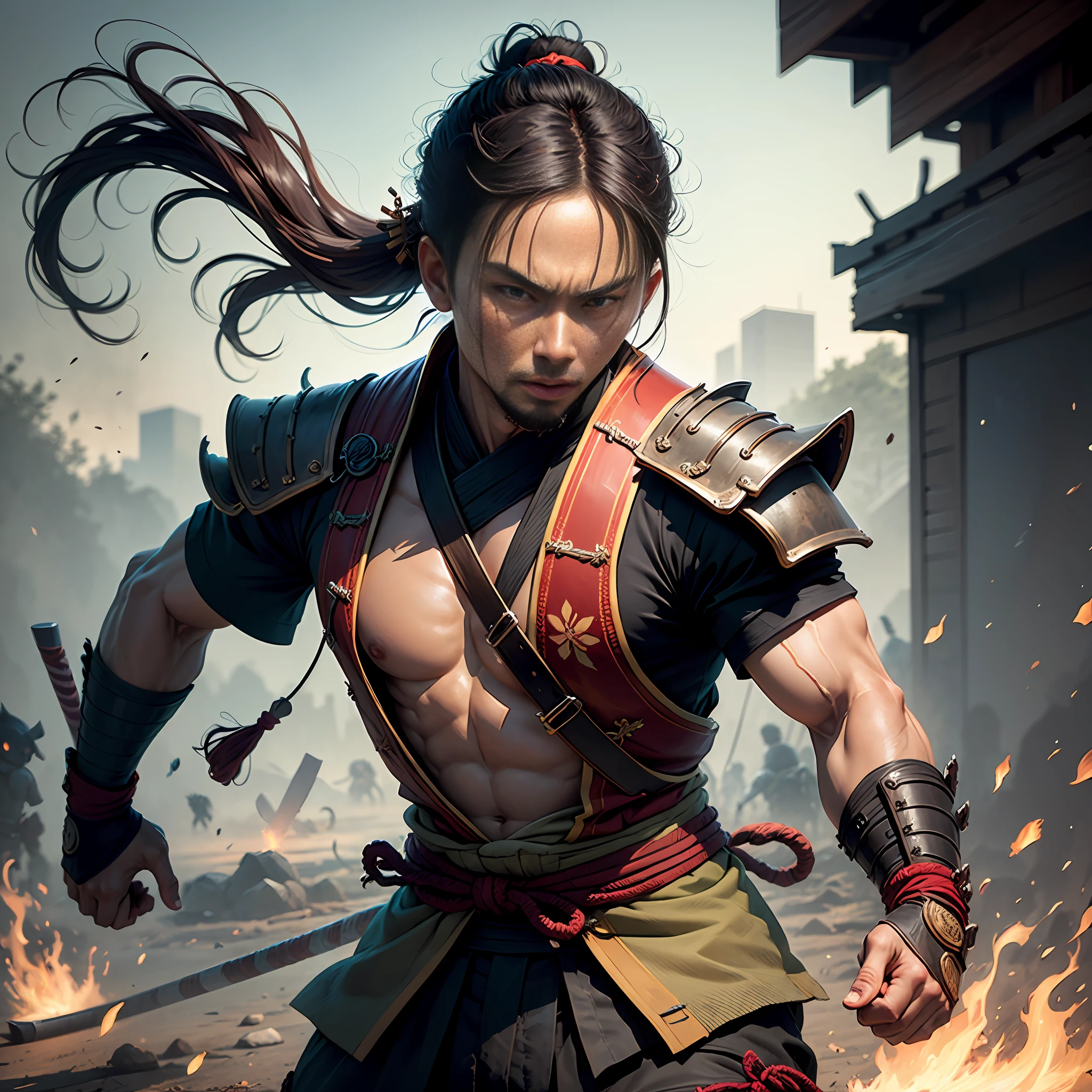 Samurai, fight, blood --auto