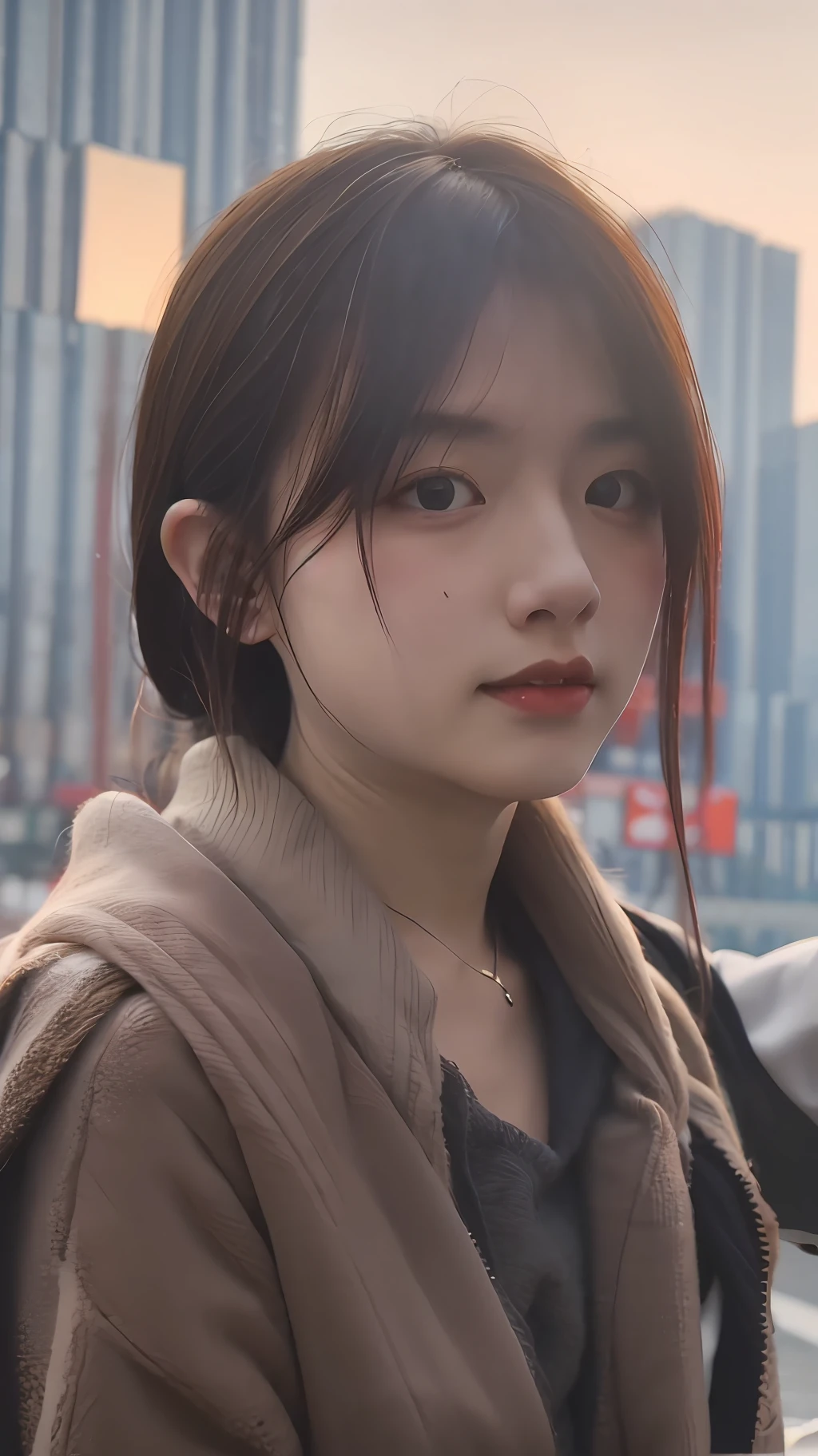 mix4,(8k, RAW photo, best quality, master:1.2), (realistic, photo-realistic:1.37),1girl,cute,cityscape,night,rain,wet,professional lighting,photon mapping,radiosity,physically-based rendering ,