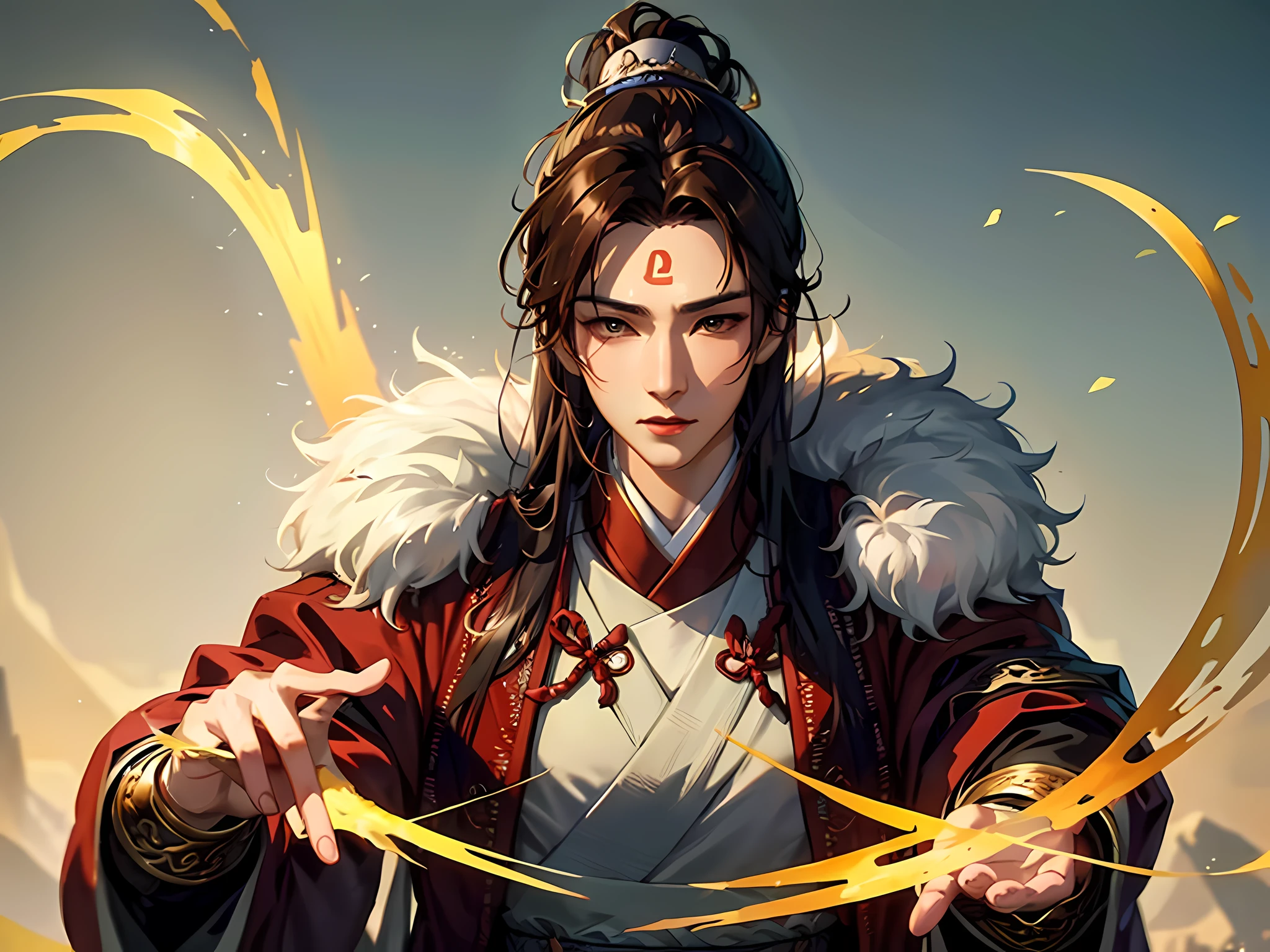 ancient times
 youngster，The meter is handsome，Temperament is warm，Rich as jade
Red Hanfu